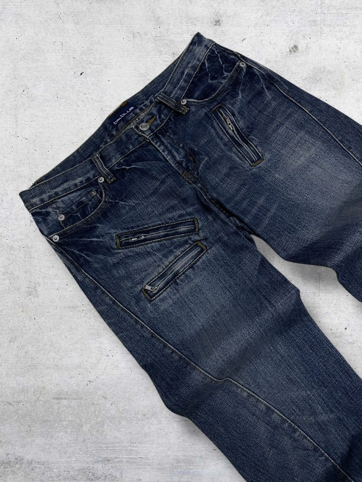 Japanese Brand VINTAGE BIT BLUE JAPAN DESIGNER 90S PUNK BIKERS OG DENIM Size US 29 - 7 Thumbnail