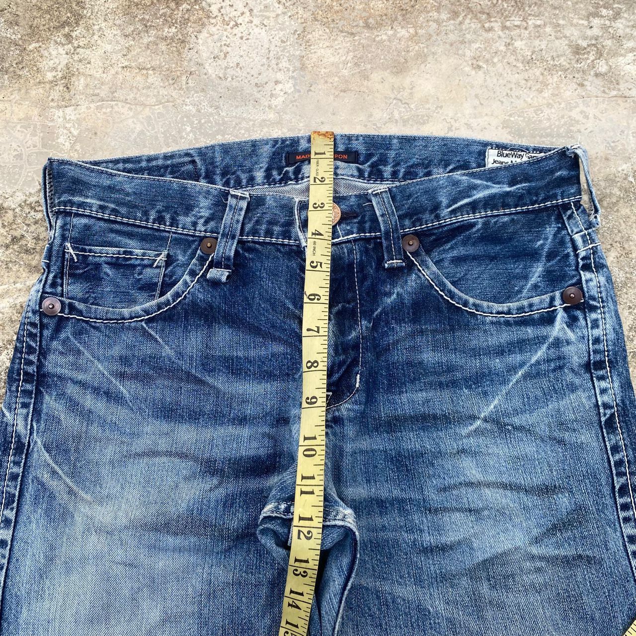 Japanese Brand Vintage Blue Way Garments Flare Denim Size US 33 - 4 Thumbnail