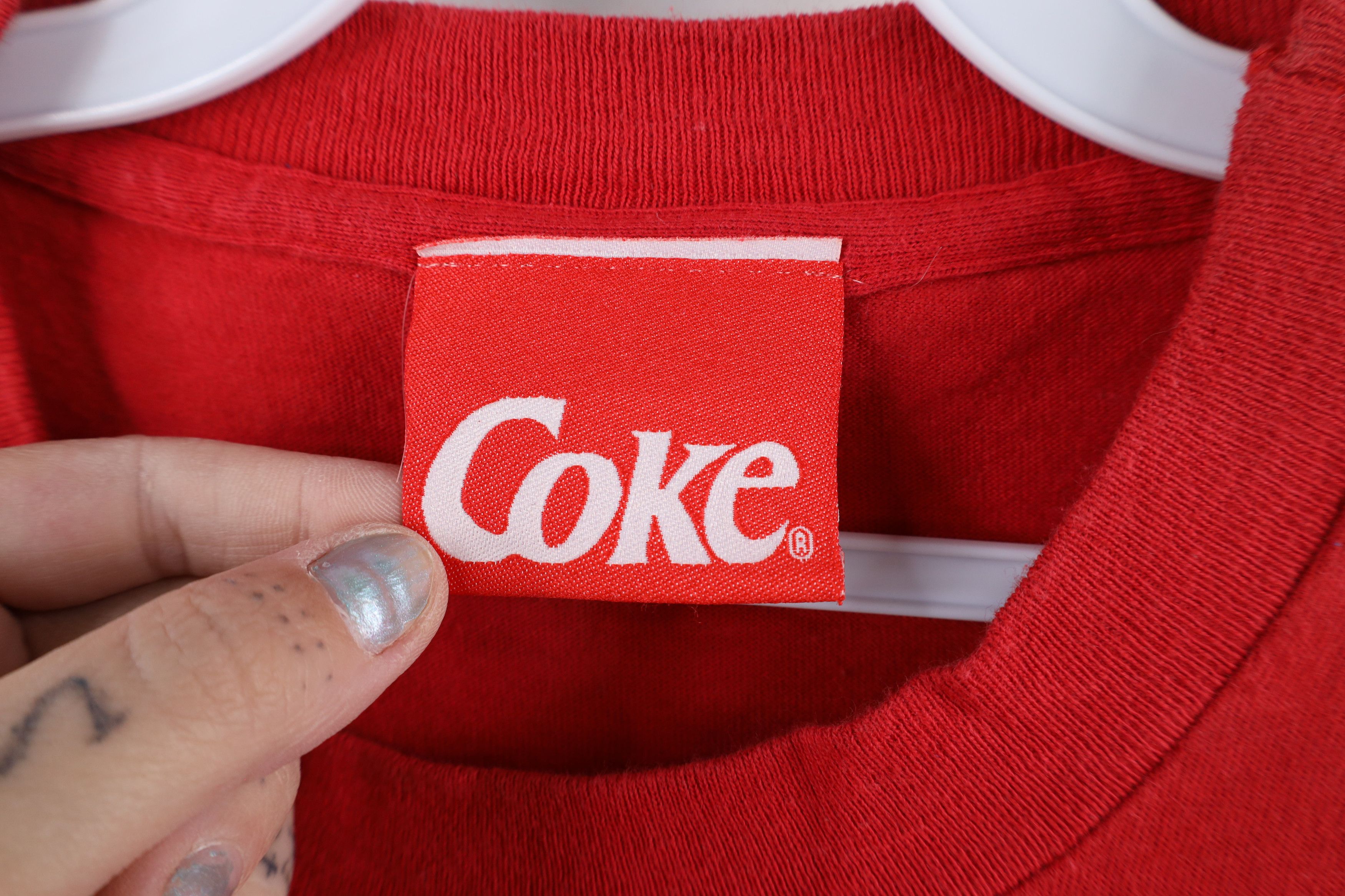 Coca Cola × Vintage Vintage 90s Coca Cola Out Script Short Sleeve T-Shirt USA Size US XL / EU 56 / 4 - 5 Thumbnail