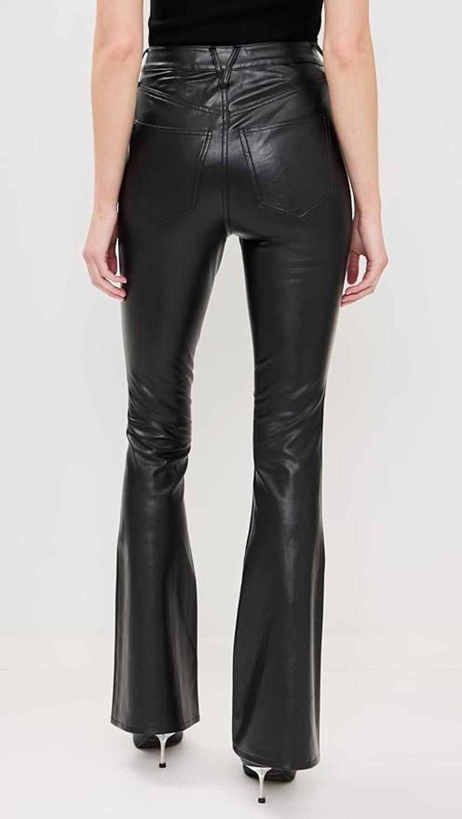 Veronica Beard VERONICA BEARD Beverly High Rise Faux Leather Flare Pants Size 28" / US 6 / IT 42 - 2 Thumbnail