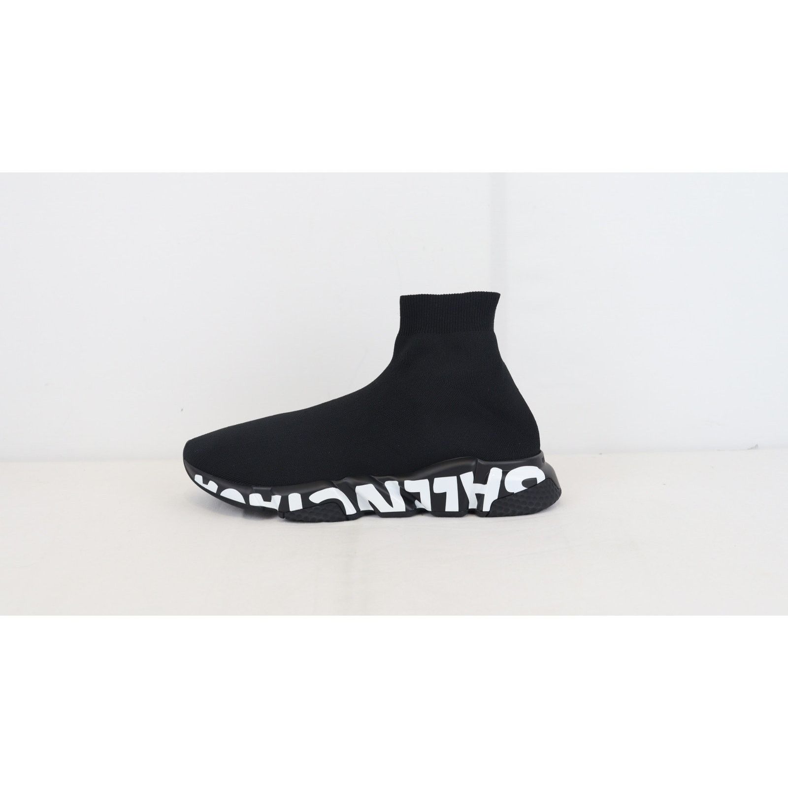 Balenciaga o1rshd1 Q.2 / Knit Graffiti Speed LT Graffiti Sneakers Black Size US 12 / EU 45 - 2 Thumbnail