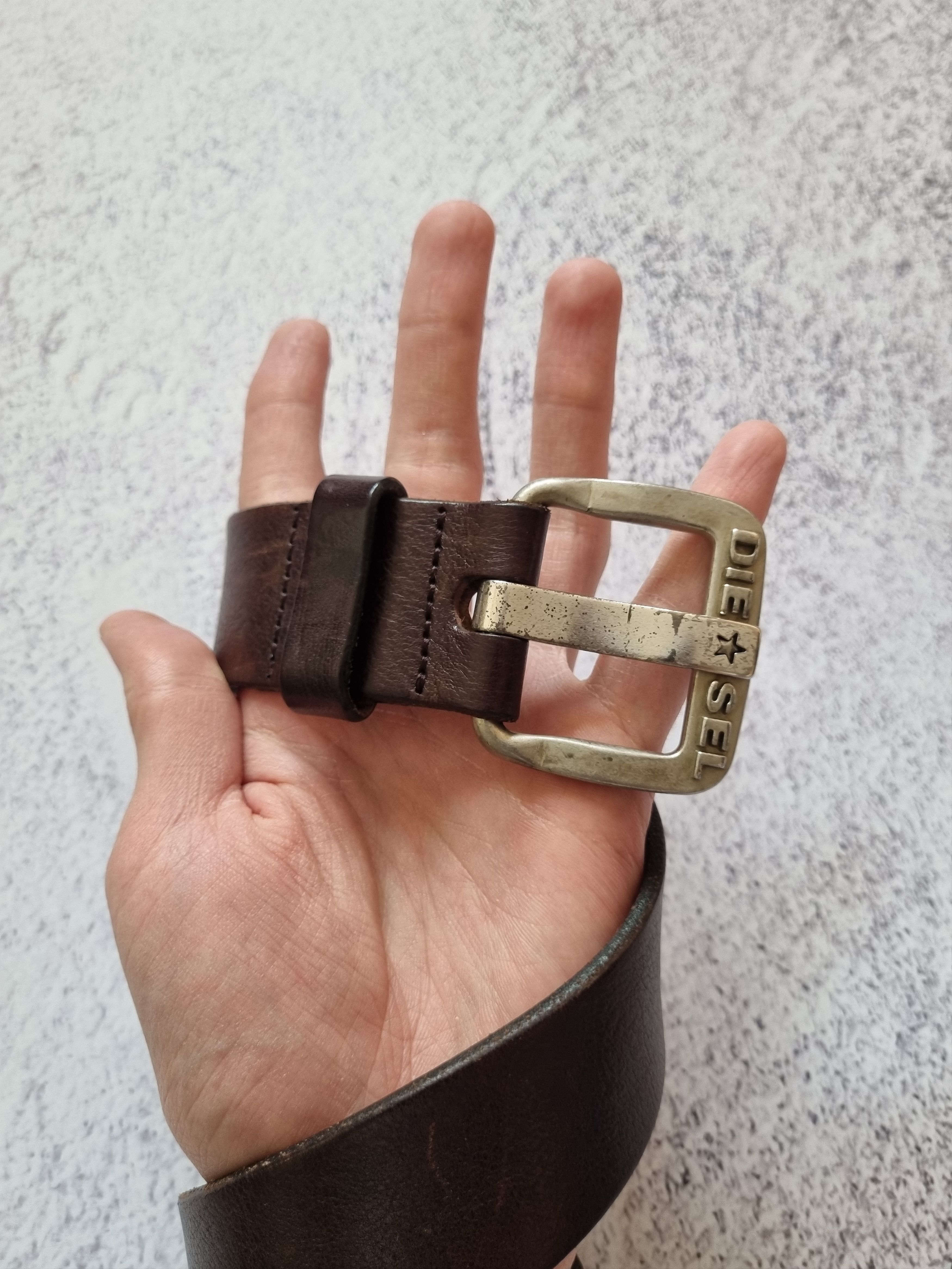 Diesel Vintage Diesel Genuine Leather Belt Avant Garde Size ONE SIZE - 2 Thumbnail