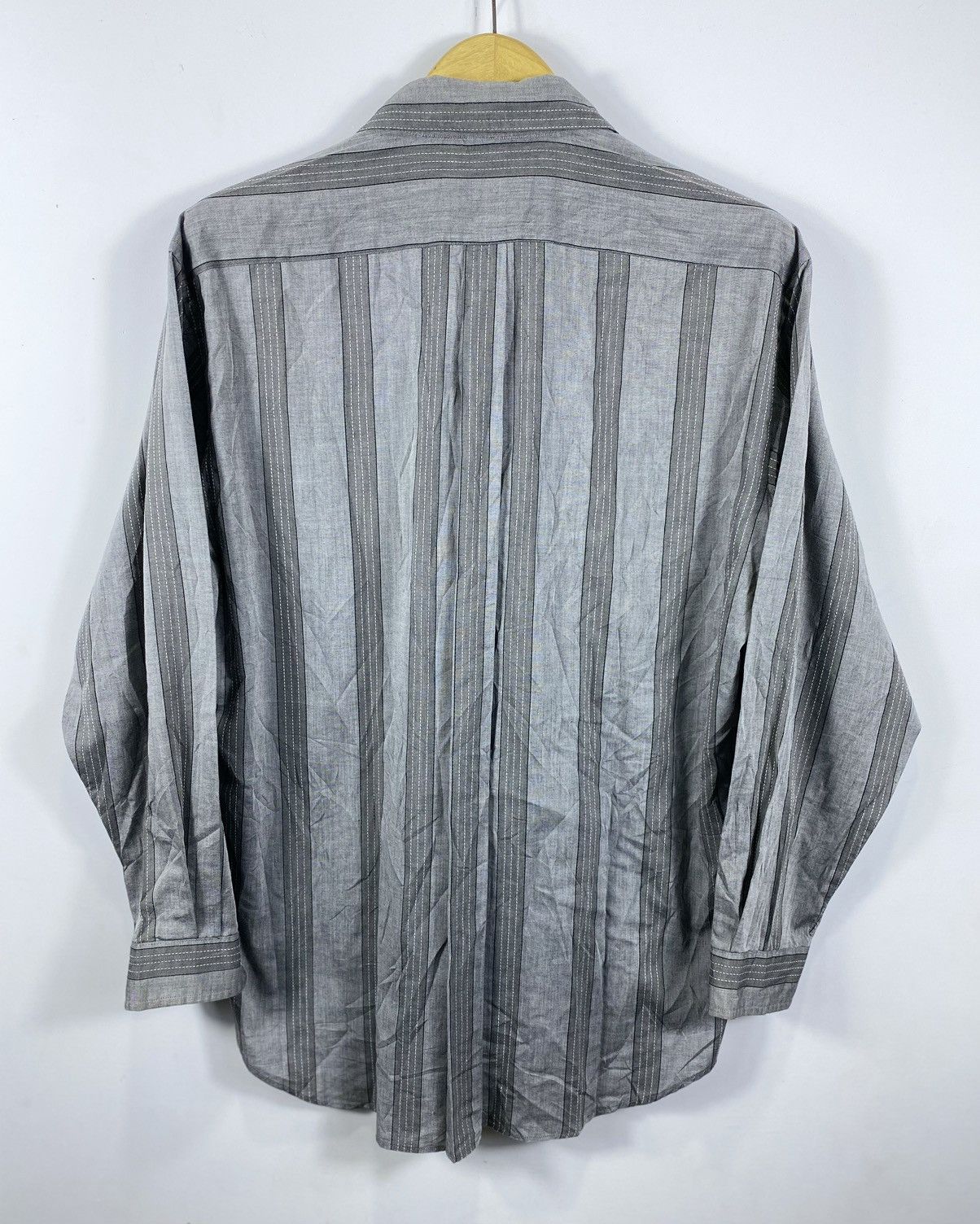 Christian Dior Monsieur × Japanese Brand × Vintage Christian Dior Monsieur Stripe Button up Longsleeve Shirt Size US L / EU 52-54 / 3 - 4 Thumbnail