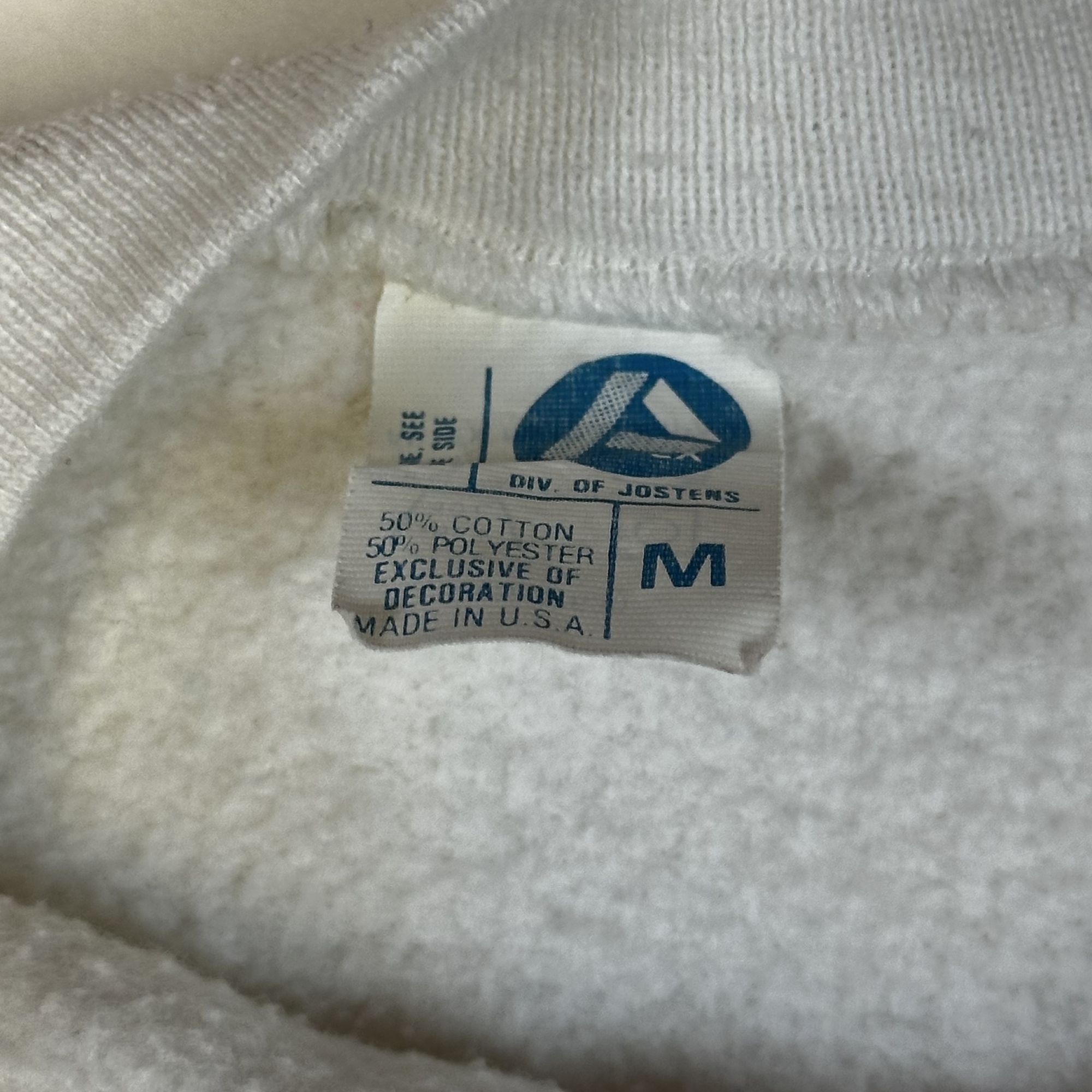 Vintage Vintage White Navy Sweatshirt Medium Jostens Raglan Crewneck Size US M / EU 48-50 / 2 - 3 Thumbnail