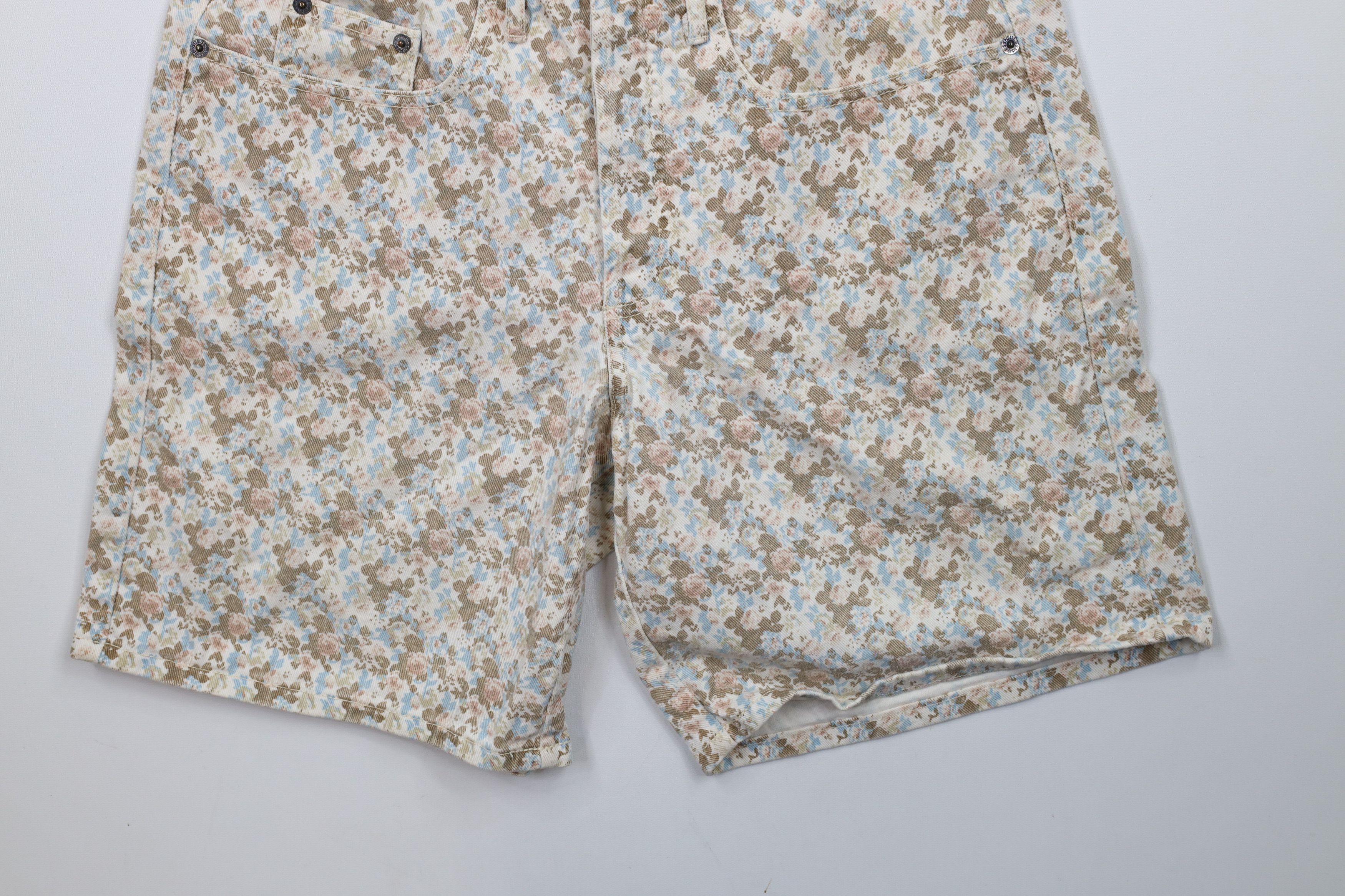 Guess × Vintage Vintage 90s Guess All Over Print Button Fly Denim Shorts USA Size 26" / US 2 / IT 38 - 4 Thumbnail