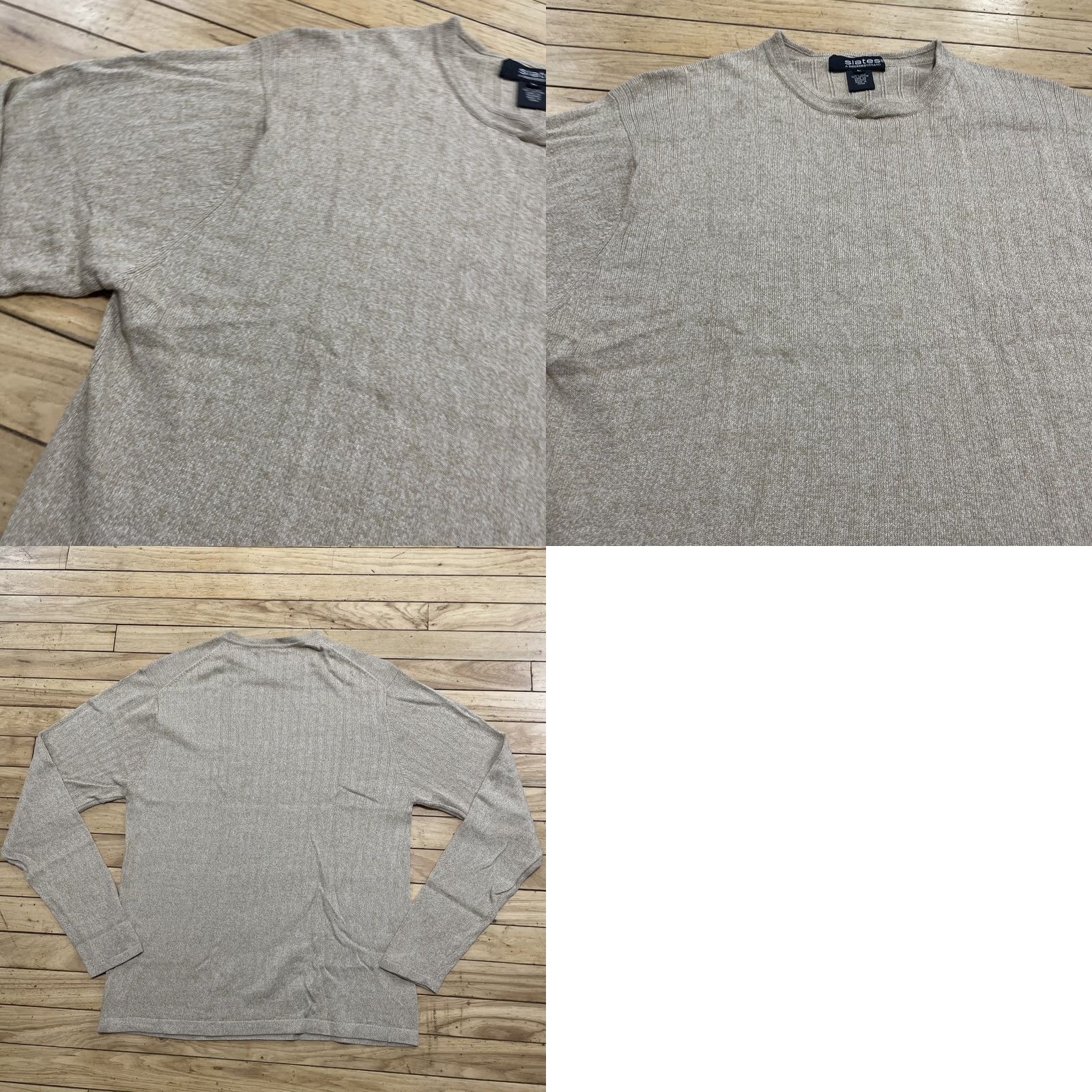 Vintage VINTAGE Slates 90s Silk Sweater Cowl Men L Brown Ribbed Long Sleeve Capsule Minimal Capsule Wardrobe 90s Mens Sweater Size US L / EU 52-54 / 3 - 11 Thumbnail