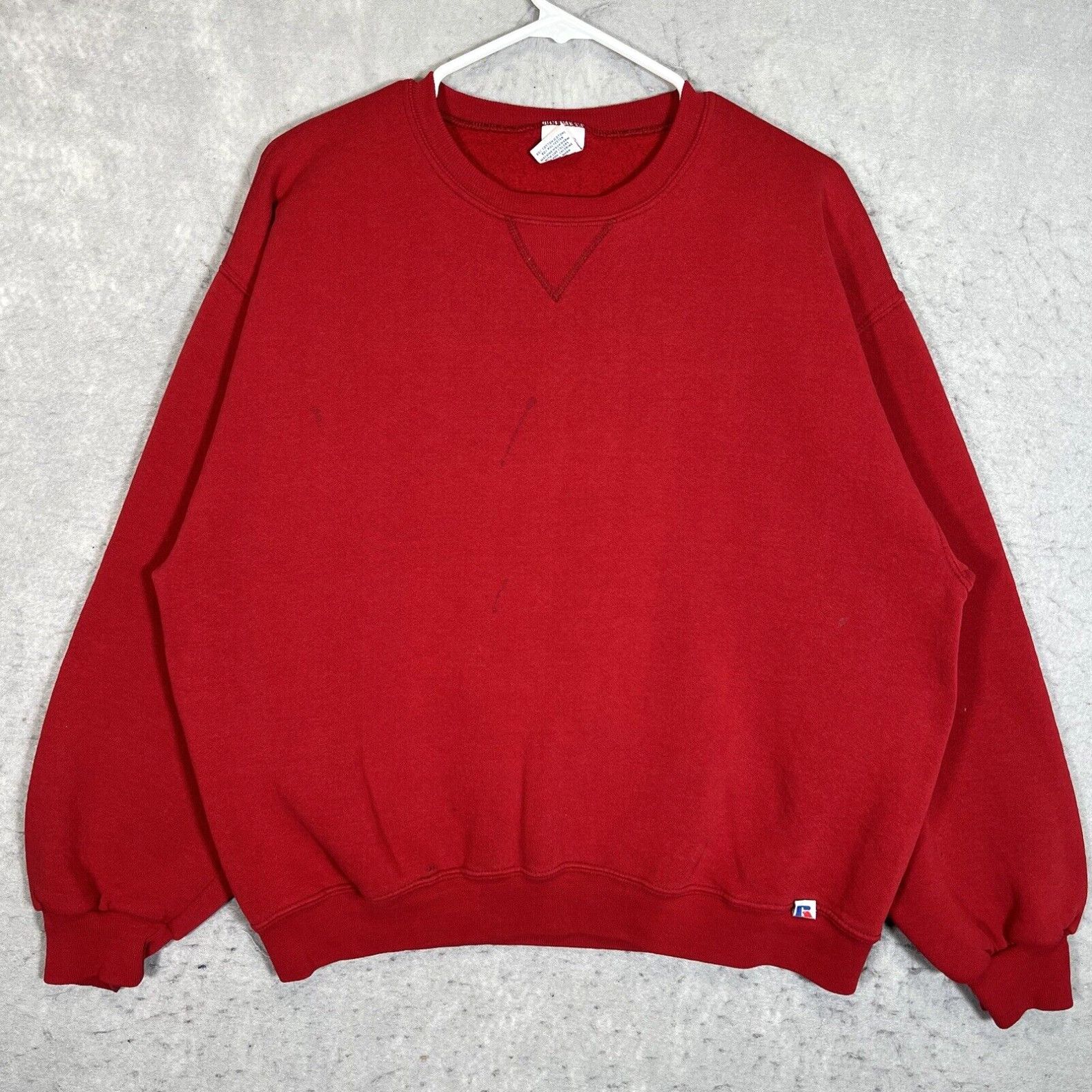 Vintage Russell Athletic Red Sweatshirt Cardigan offers Men's Large