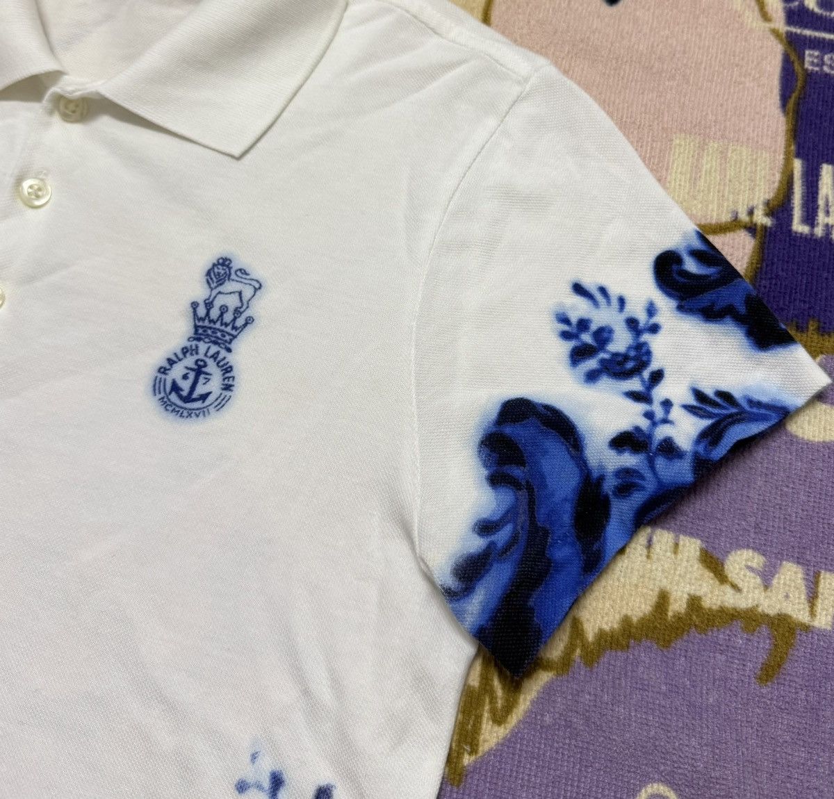 Polo Ralph Lauren × Ralph Lauren RALPH LAUREN Made in Peru Rare Design Polo Shirt Size S / US 4 / IT 40 - 3 Thumbnail