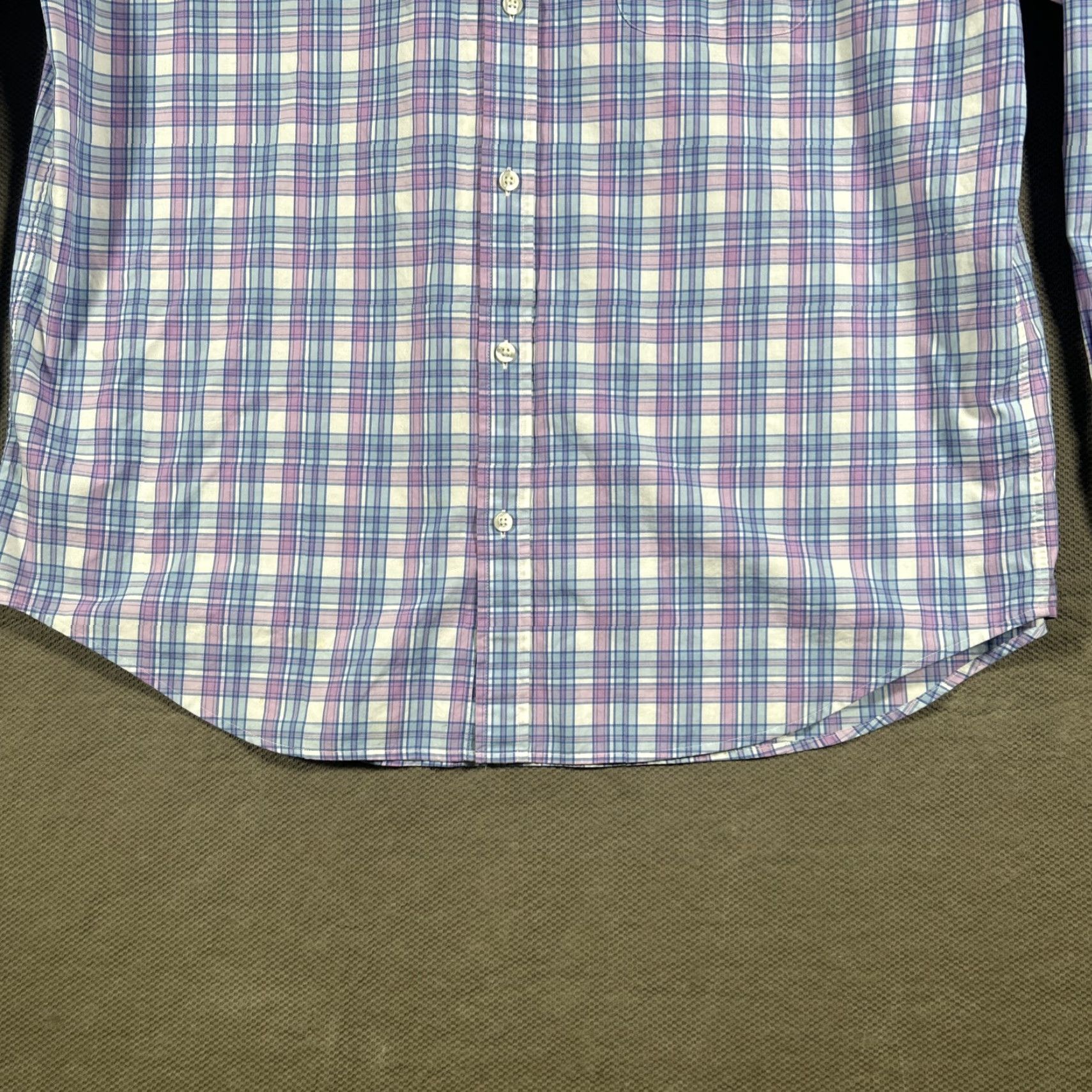 Vineyard Vines Vineyard Vines Tucker Shirt Classic Fit Mens Button-Up Plaid Long Sleeve XL Purple Size US XL / EU 56 / 4 - 7 Thumbnail