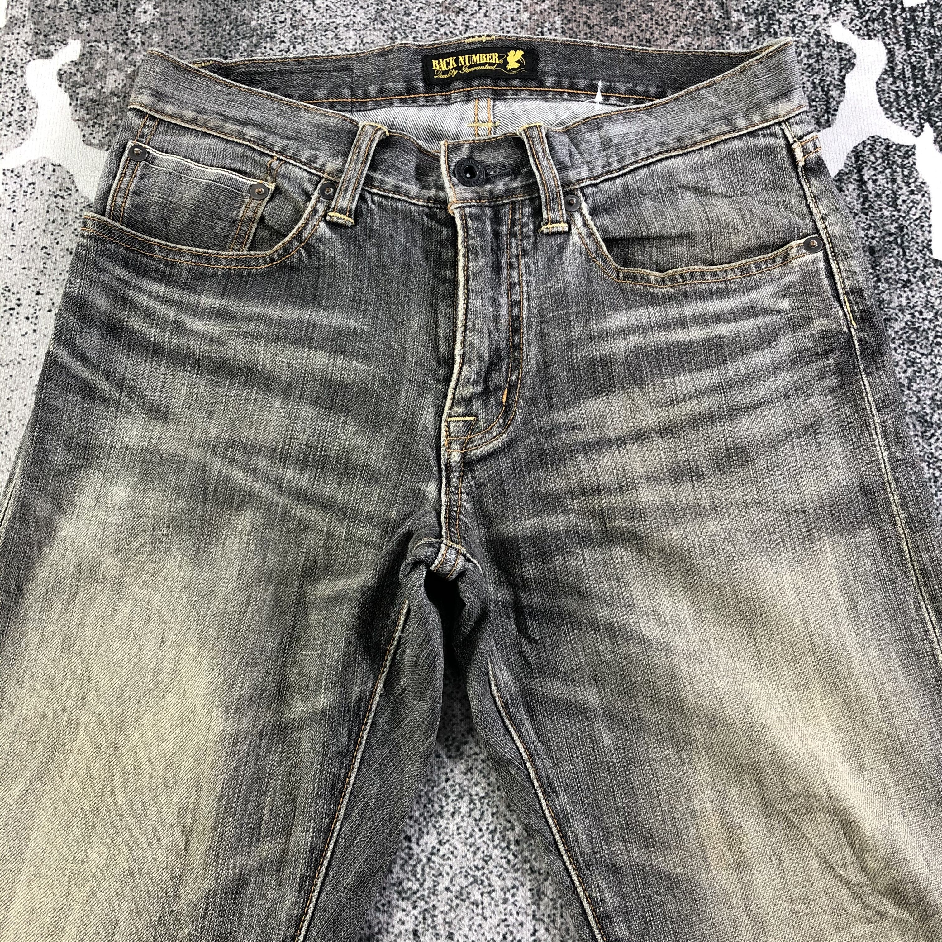 Japanese Brand Back Number Faded Black Selvedge Jeans KJ2107 Size US 29 - 3 Thumbnail