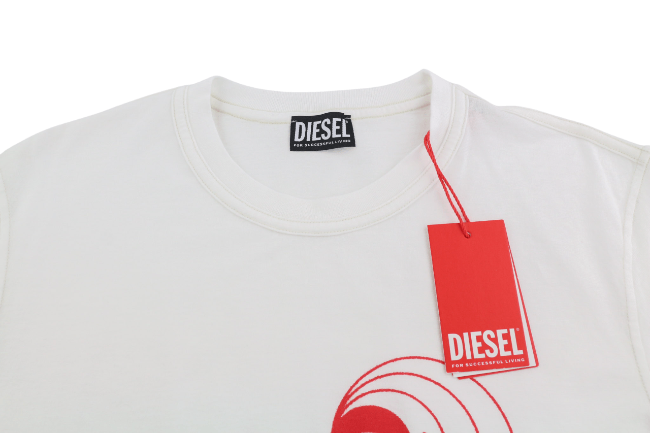 Diesel T-DIEBIND-SLITS-E1 L Short Sleeve Tee 40269 Size US L / EU 52-54 / 3 - 4 Thumbnail