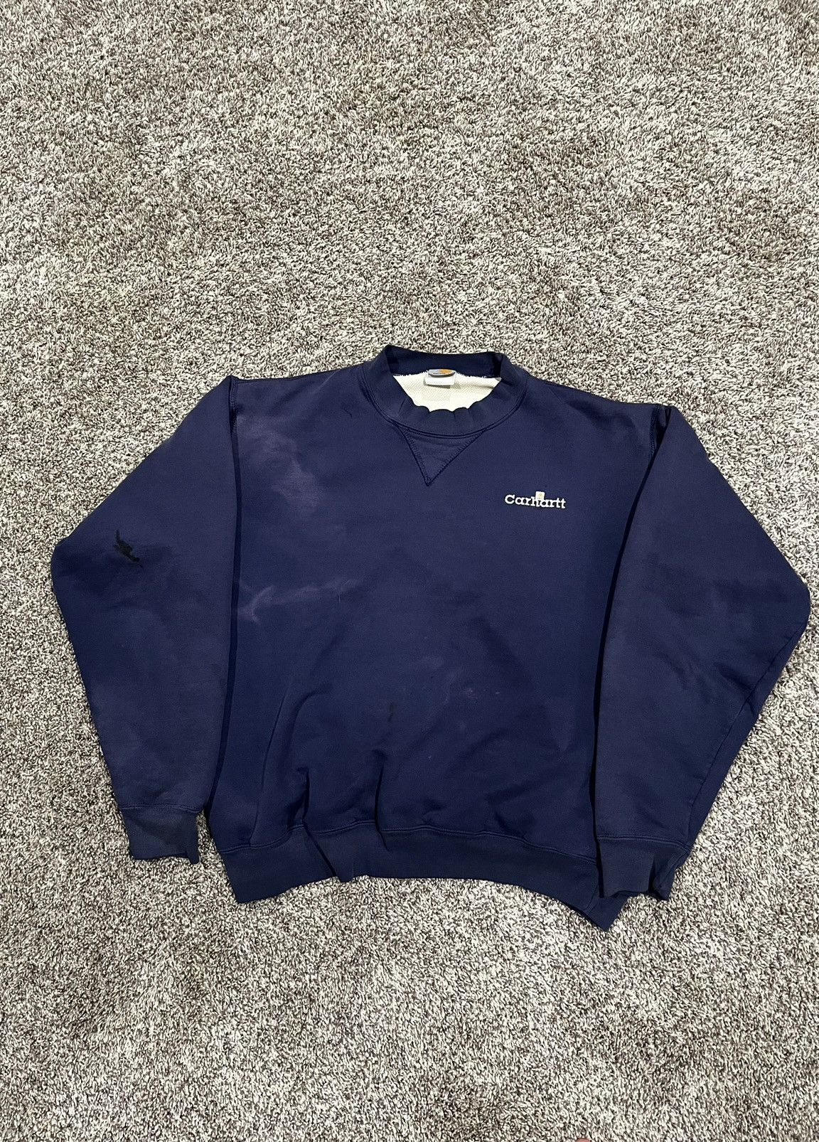 Vintage navy lined carhartt crewneck