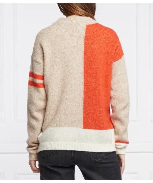 Hugo Boss Hugo Boss Alpaca Wool Blend loose sweater with colorful Size S / US 4 / IT 40 - 3 Thumbnail
