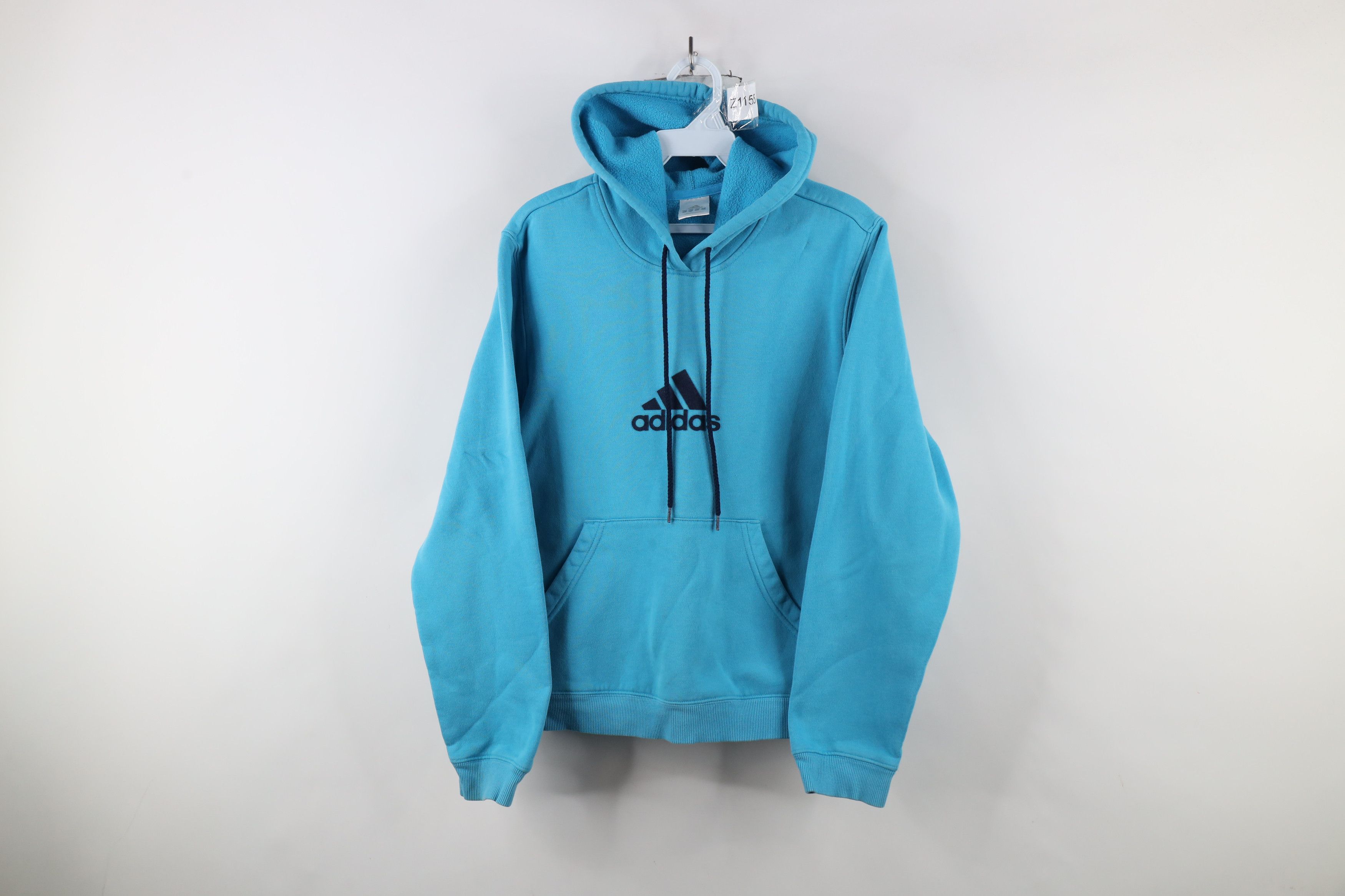 Adidas × Vintage Vintage Y2K Adidas Spell Out Felt Letter Hoodie Sweatshirt Size L / US 10 / IT 46 - 1 Thumbnail