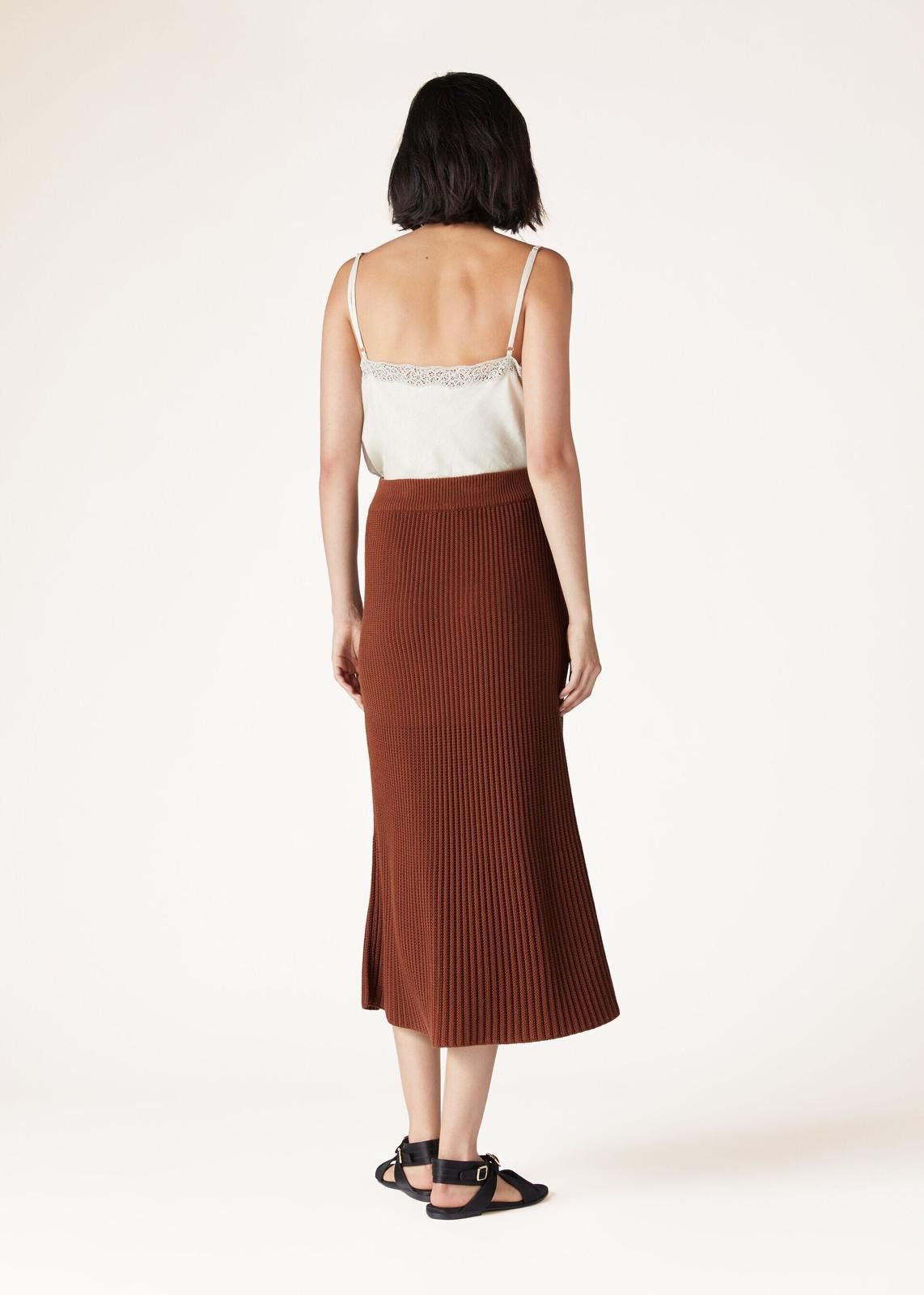 Loro Piana o1srvl11e0125 FAN9692 Ikeda Skirt in Clay Red Size 30" / US 8 / IT 44 - 2 Thumbnail