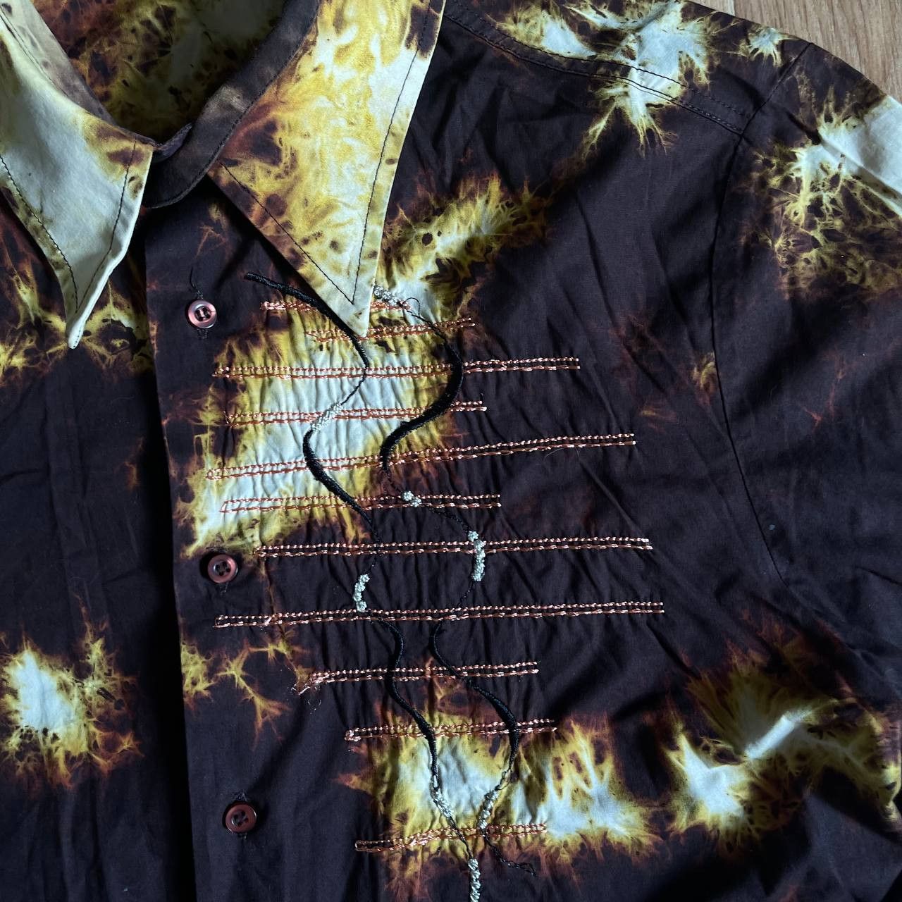 20471120 × Japanese Brand Vintage Shirt Fire Flash Size US L / EU 52-54 / 3 - 9 Thumbnail