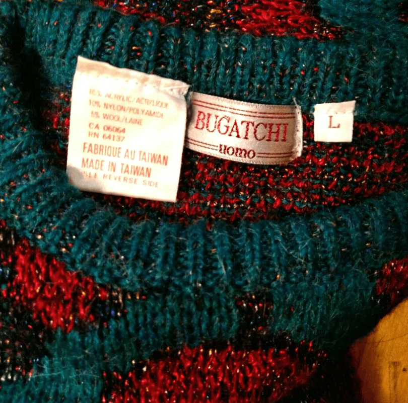 Vintage Vintage 90s Premium Bugatchi Uomo Sweater Abstract L Unique Size L / US 10 / IT 46 - 2 Thumbnail