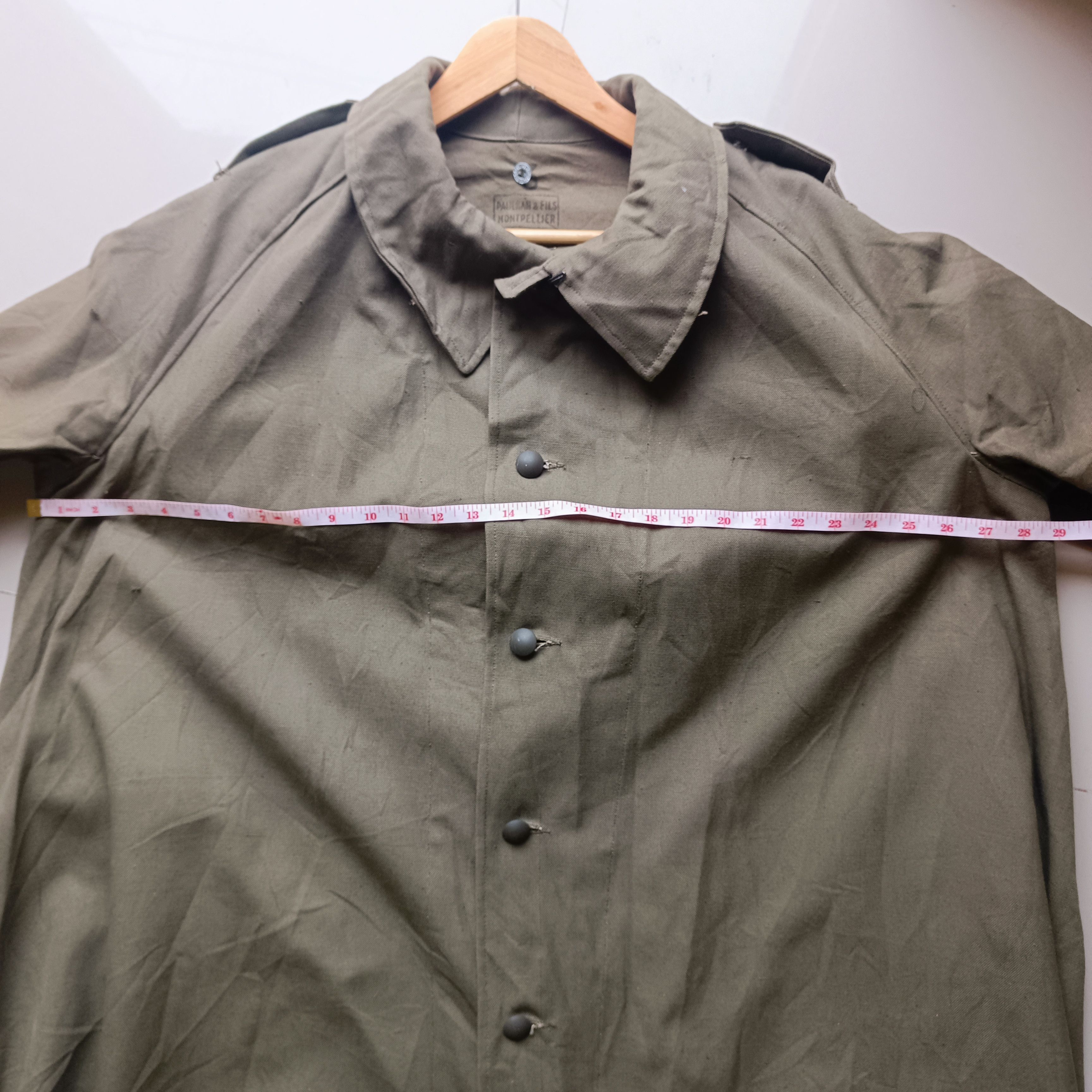 Vintage WWII M35 Paulhan & Fils Montpellier French Army Coat Size US L / EU 52-54 / 3 - 8 Thumbnail