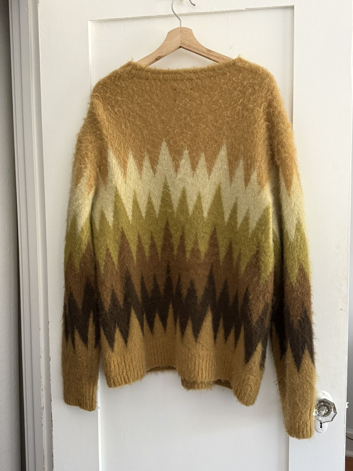 Needles Needles Mohair Cardigan Yellow and brown Large Size US L / EU 52-54 / 3 - 2 Thumbnail