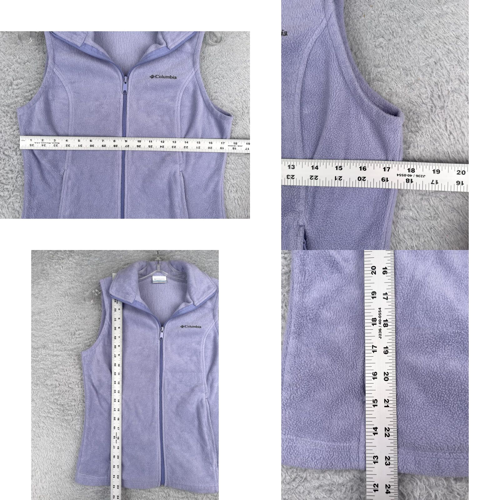 Vintage Columbia Vest Women Small Purple Fleece 100% Polyester Full Zip Walking Golf Size M / US 6-8 / IT 42-44 - 8 Thumbnail