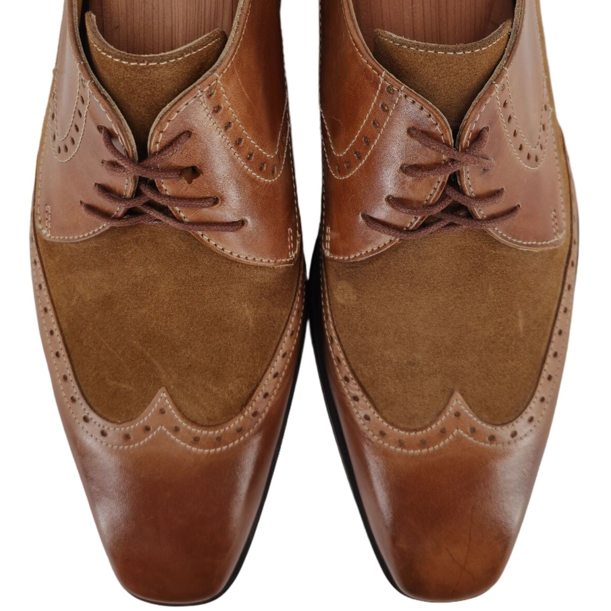 Mercanti Fiorentini Mercanti Fiorentini Italy Dress Shoes Mens 10M Brown Leather Size US 10 / EU 43 - 2 Thumbnail