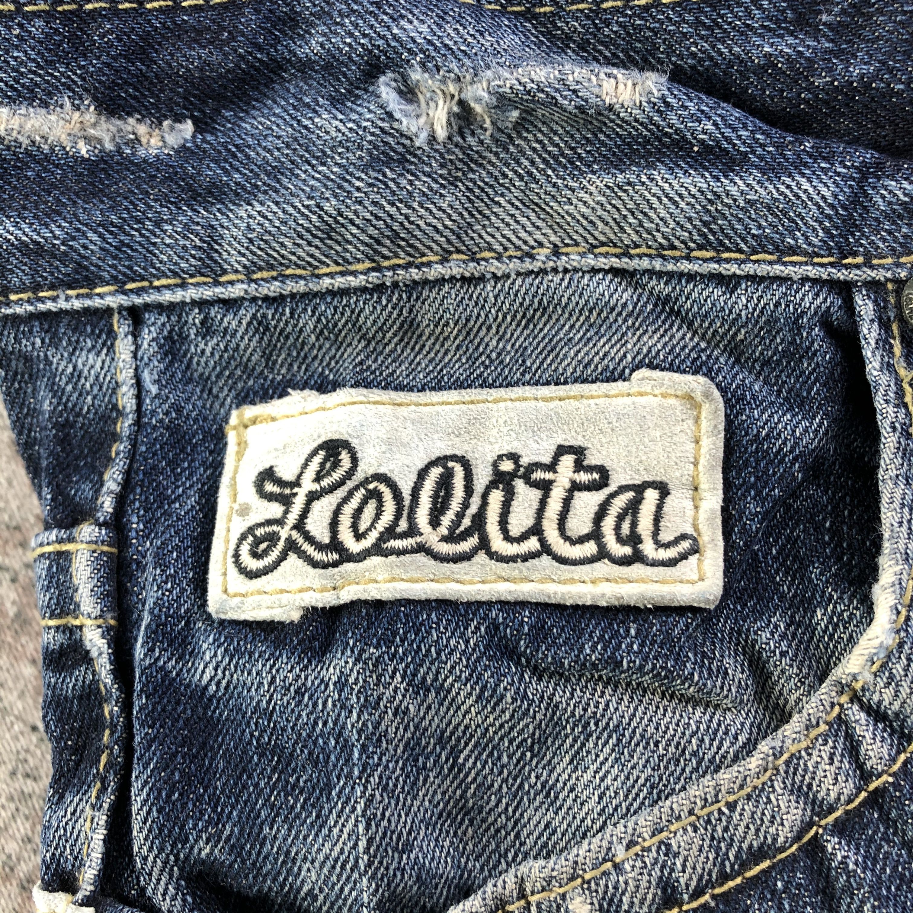 Japanese Brand Japanese Lolita Jeans Faded Blue Denim KJ3028 Size US 34 / EU 50 - 10 Thumbnail