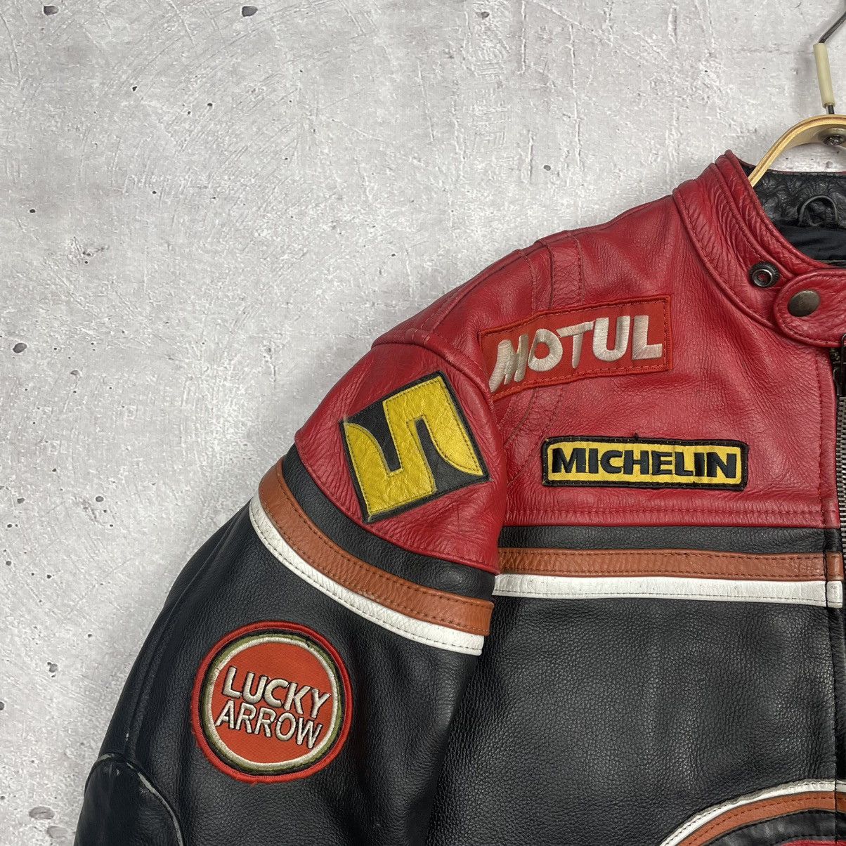 Vintage Vintage Racing Leather Jacket Luxury Arrow y2k Size US L / EU 52-54 / 3 - 7 Thumbnail