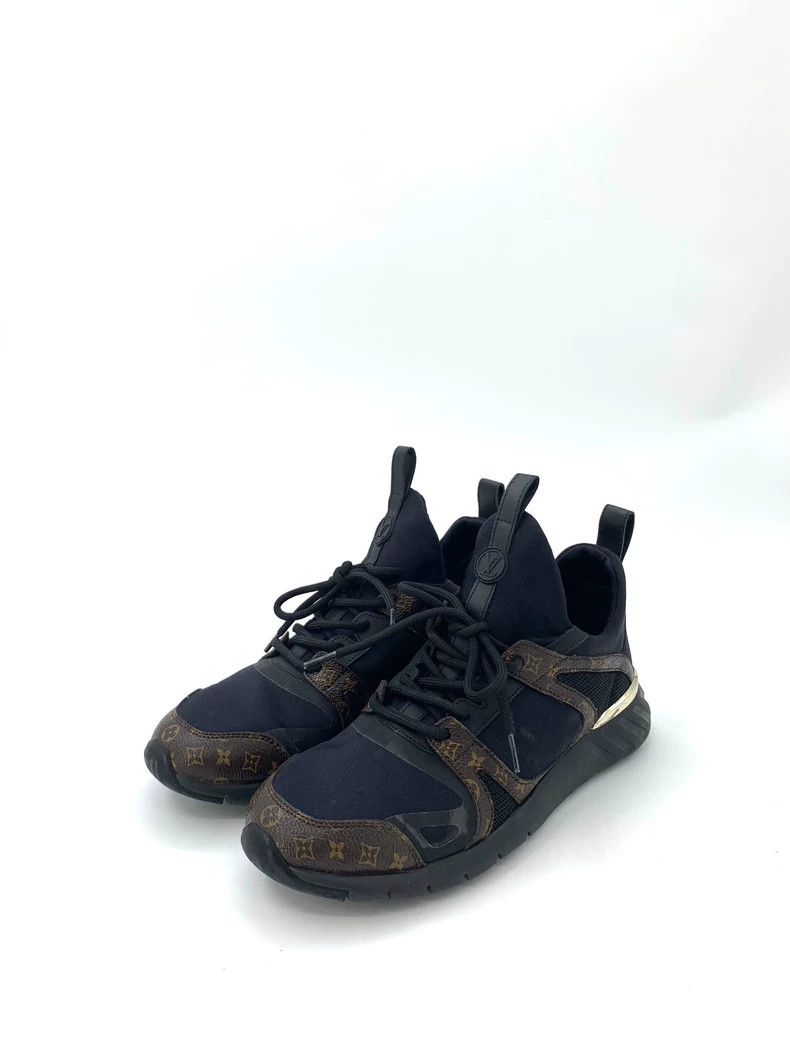 Louis Vuitton Louis Vuitton Black Brown Mesh Patchwork Leather Lace-Up S Size US 5.5 / EU 38 - 1 Thumbnail