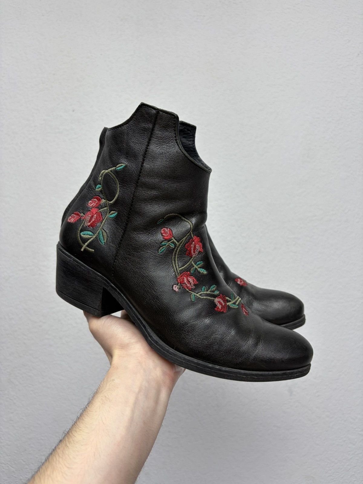 If Six Was Nine Vintage Italian AS 98 Rick Owens Style Leather Biker Boots Size US 8 / EU 41 - 1 Thumbnail