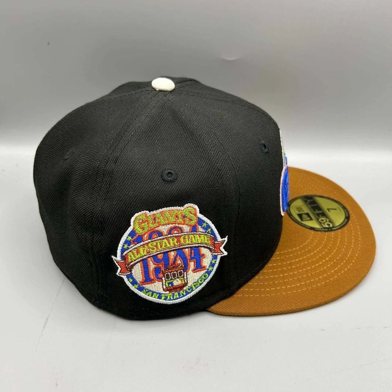 New Era San Francisco Giants Hat Men 7 Black Brown MLB Fitted Cap Size ONE SIZE - 1 Thumbnail
