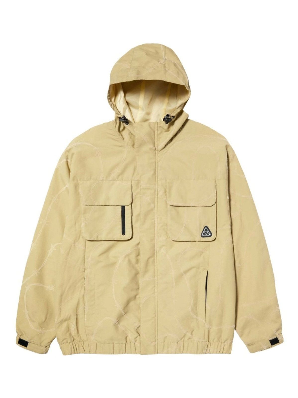 Huf HUF Barbed Wire Jacket Beige Hooded Streetwear UtilityJacket Size US L / EU 52-54 / 3 - 18 Thumbnail