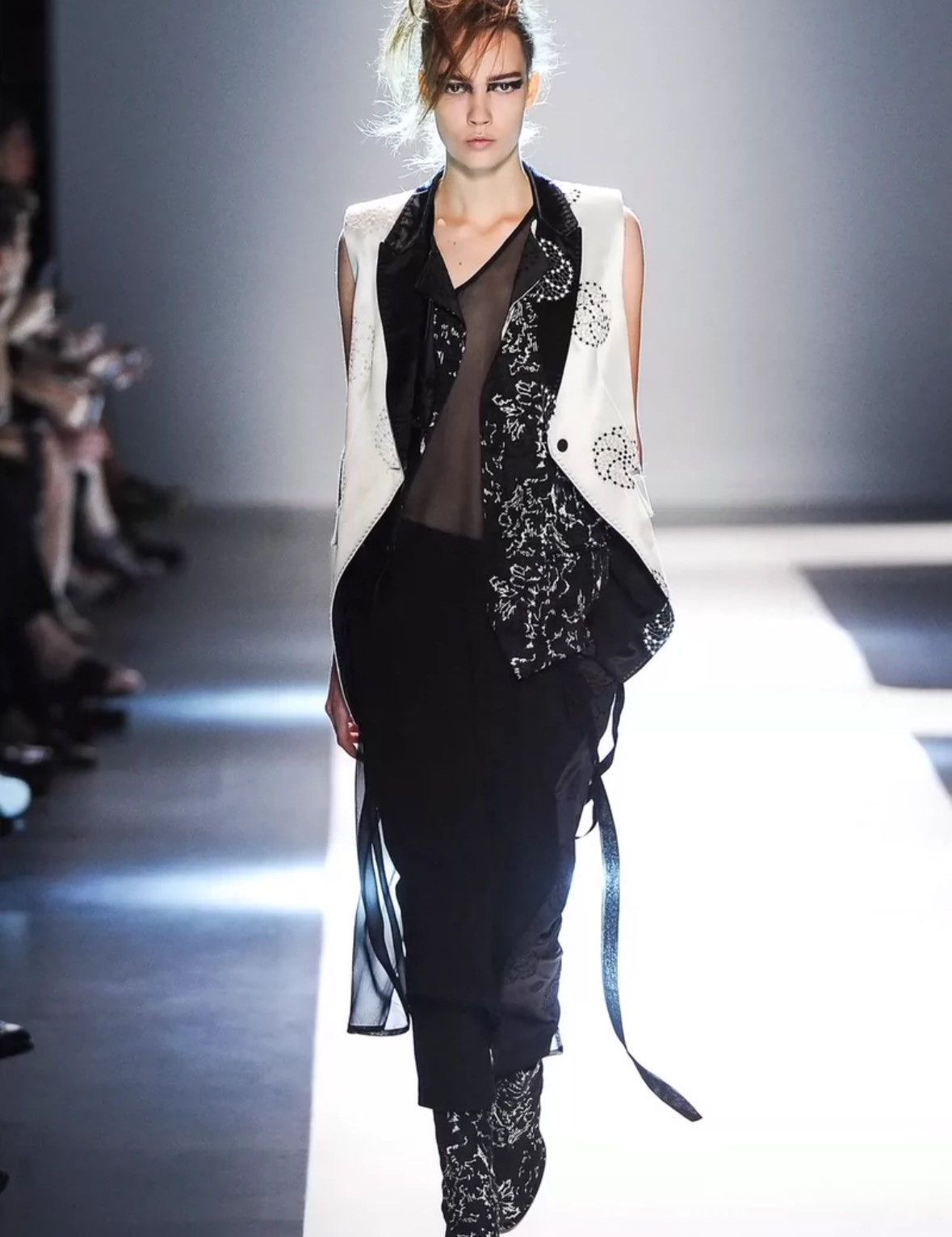 Ann Demeulemeester ANN DEMEULEMEESTERSS 2015 show black waistband pants Size US 36 / EU 52 - 6 Thumbnail