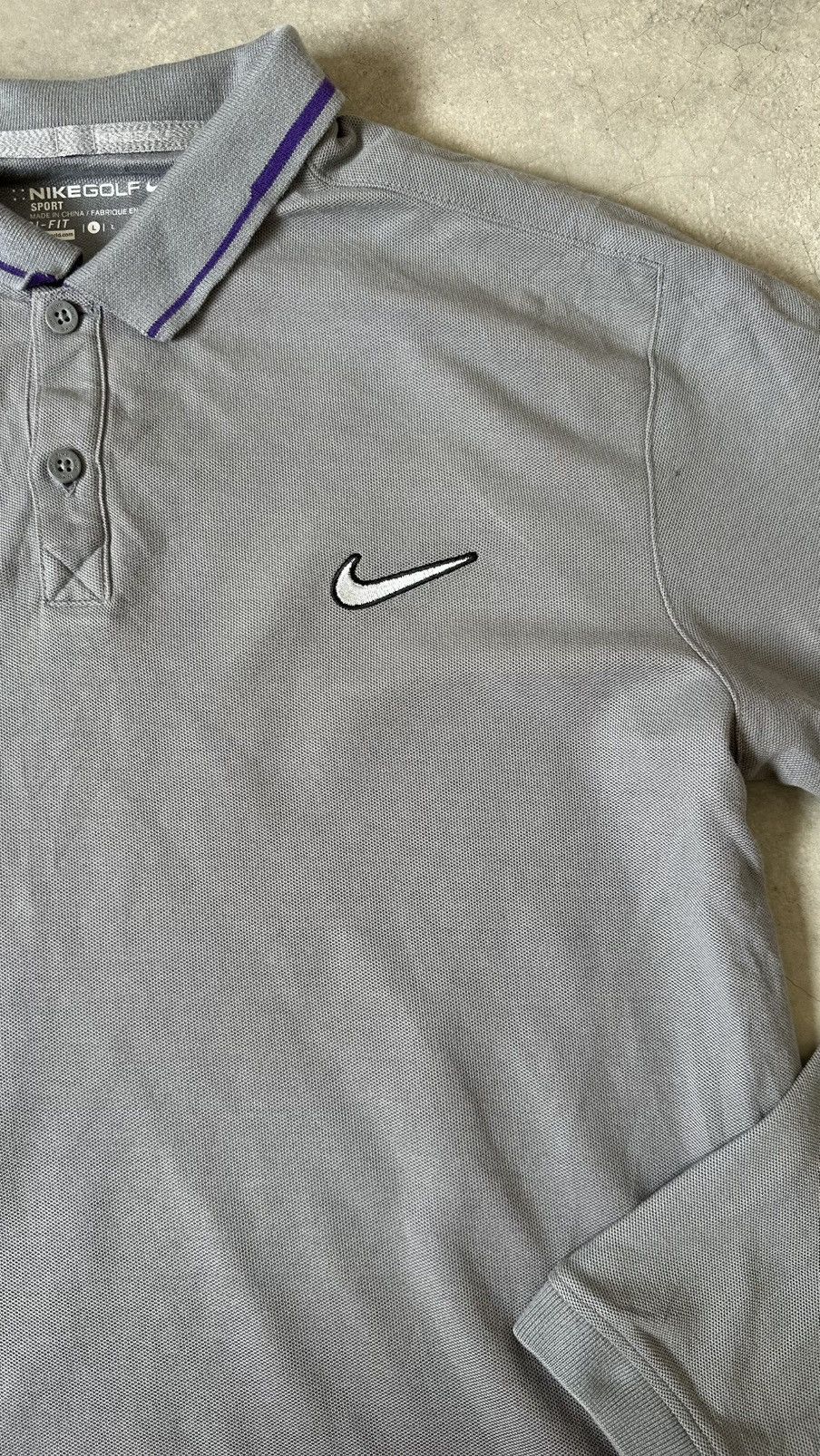 Nike VINTAGE NIKE GOLF LONG SLEEVE POLO TEE Size US M / EU 48-50 / 2 - 2 Thumbnail