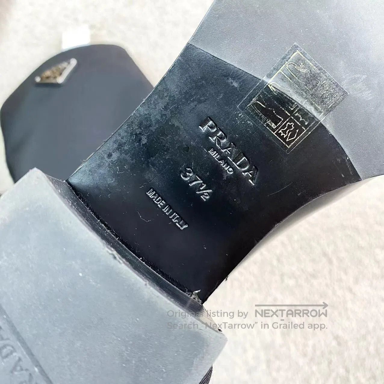 Prada Prada Triangle black shiny boots| Size US 7 / IT 37 - 7 Thumbnail