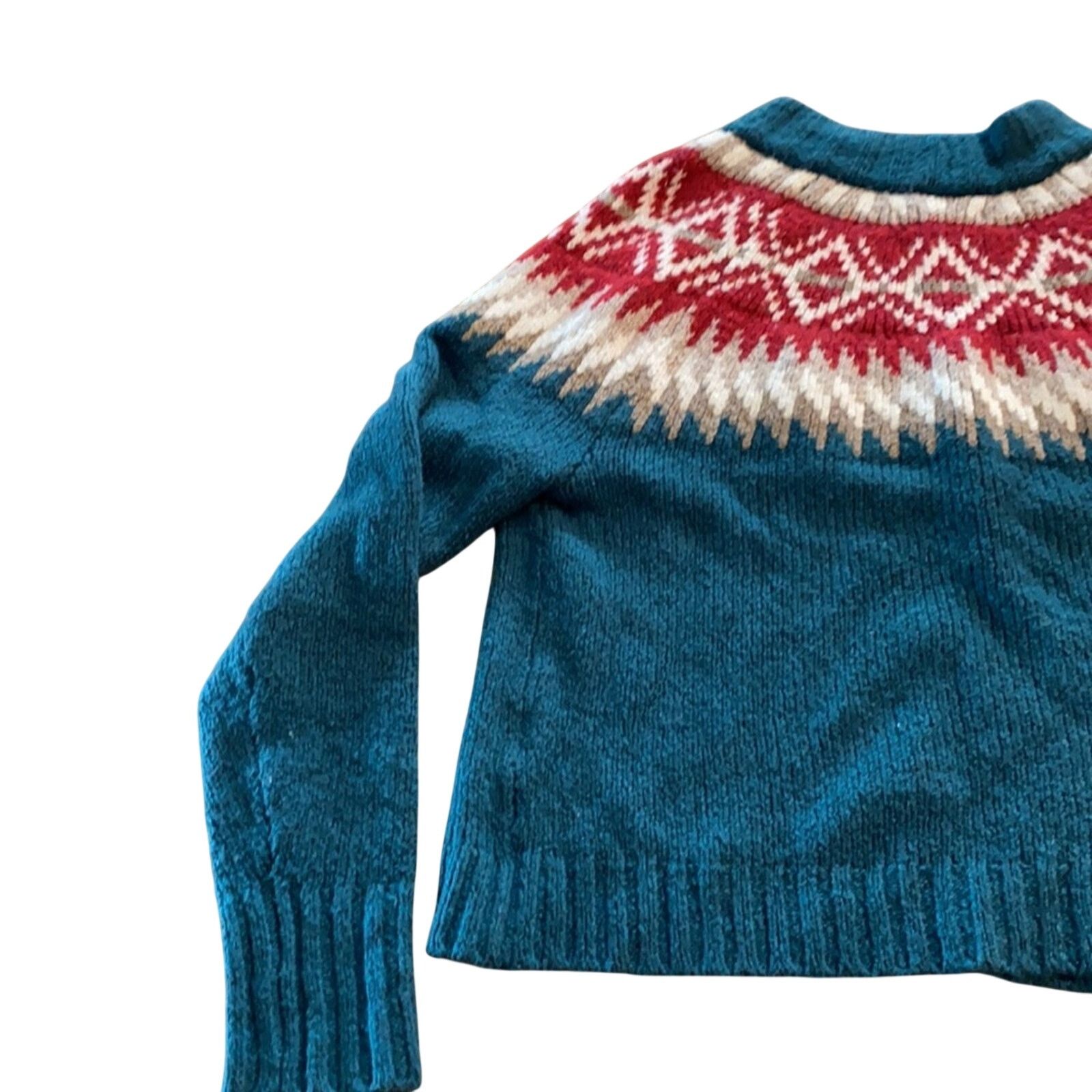 American Eagle Outfitters American Eagle fair isle mock neck plush sweater retro sz S Size S / US 4 / IT 40 - 8 Thumbnail