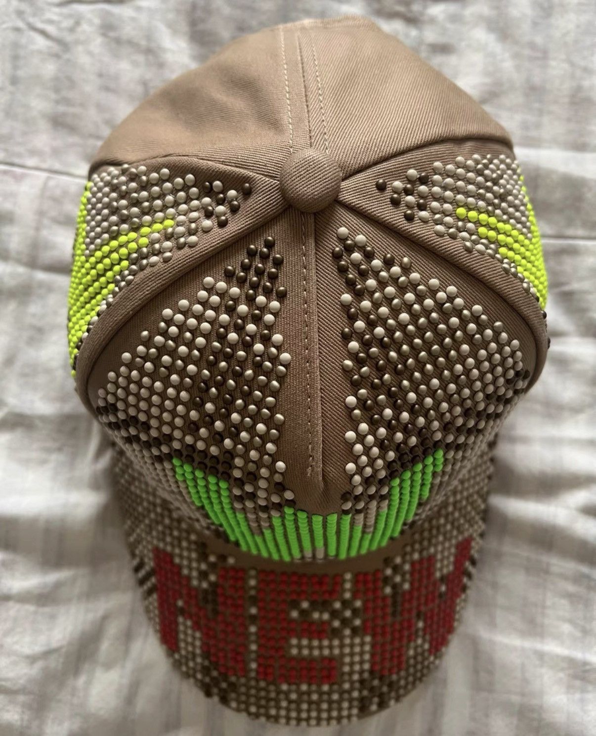 Walter Van Beirendonck Walter Van Beirendonck 25FW Digital Text Baseball Cap- Khaki Size ONE SIZE - 5 Thumbnail