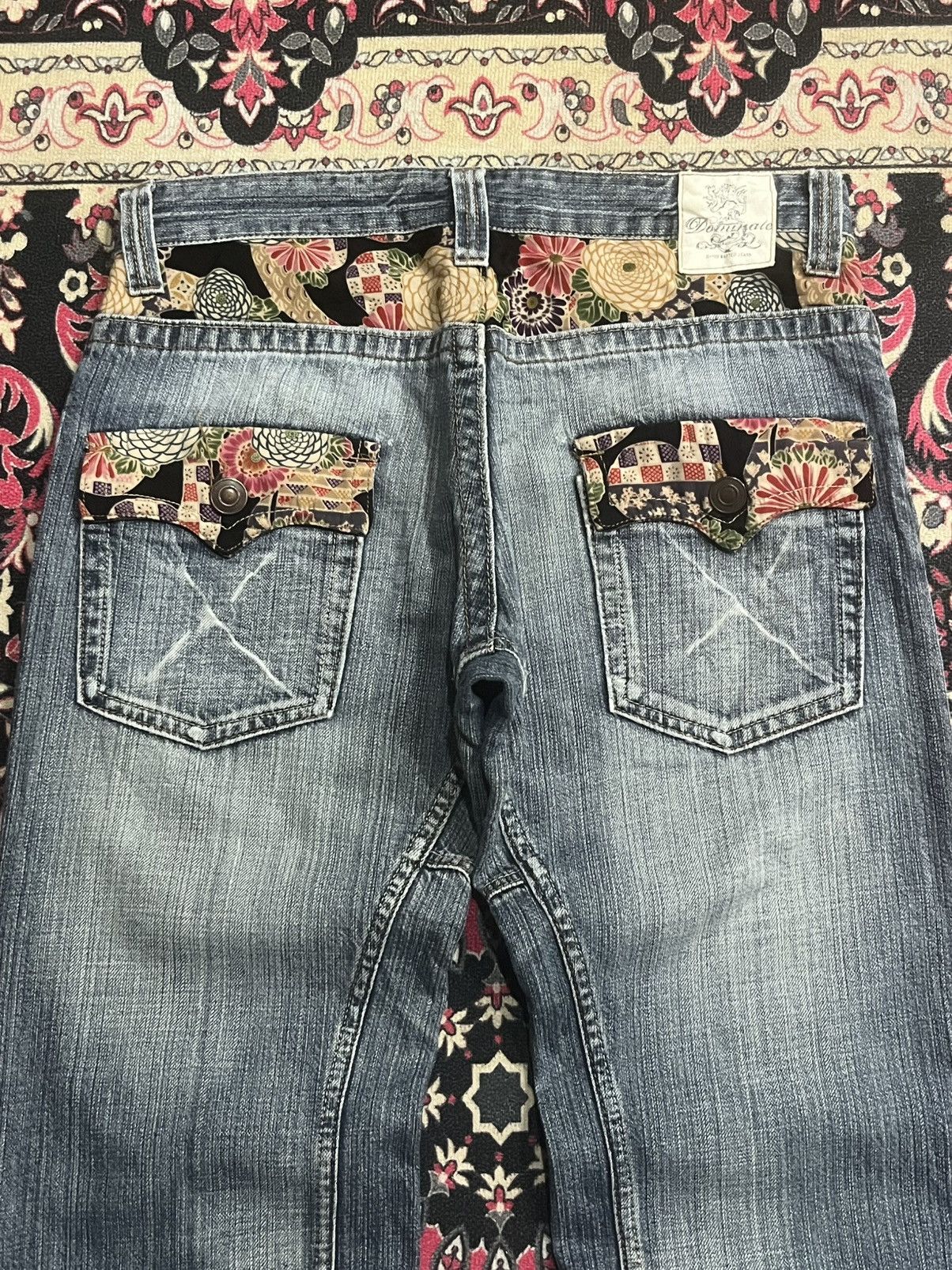 Kapital Vintage Japanese Brand Dominate Floral Sukajan Blue Jeans Size US 32 / EU 48 - 7 Thumbnail