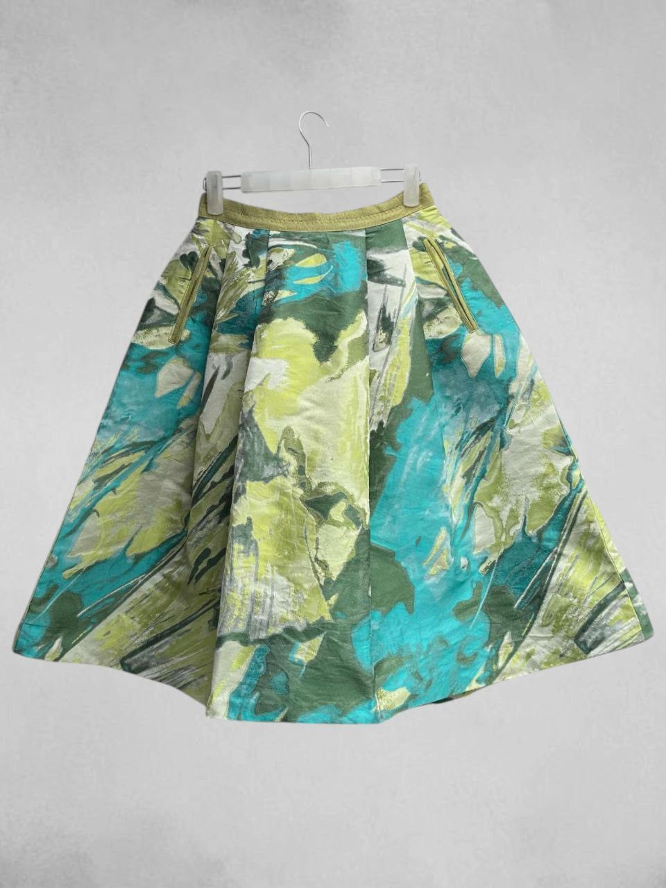 Lanvin Lanvin en Bleu Abstract Jacquard Skirt Size 23" - 1 Thumbnail