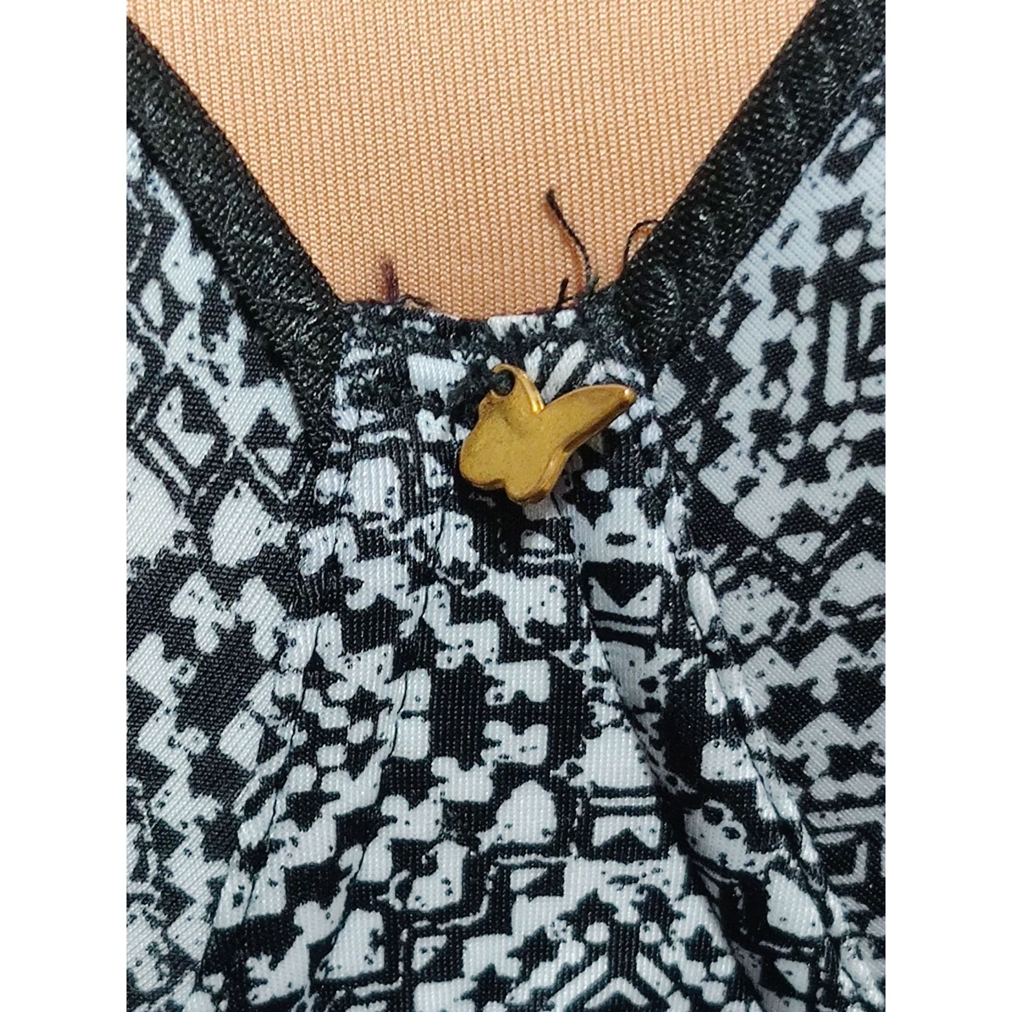 Other Butterfly Ashley Stewart Bra 40DDD Black White Plus Size Ful Size ONE SIZE - 9 Thumbnail