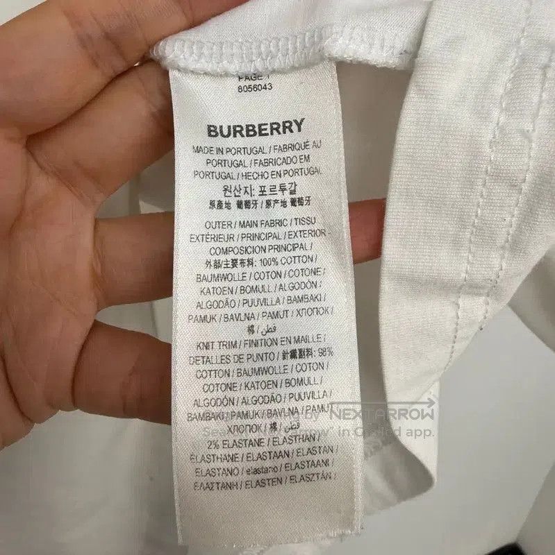 Burberry Burberry Summer White Cotton Graphic T-Shirt. Size L / US 10 / IT 46 - 8 Thumbnail