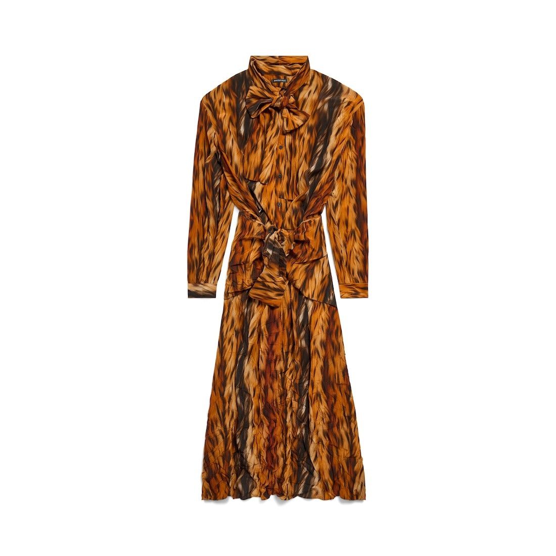 Balenciaga o1tr1nto0426 Knotted Dress in Brown Size L / US 10 / IT 46 - 1 Thumbnail