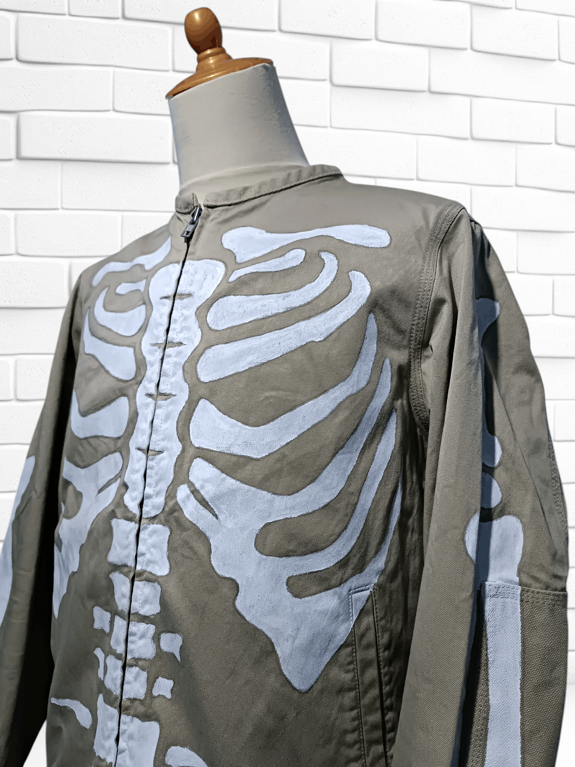 Japanese Brand Japanese Brand Custom Made Paint Unfinished Skeleton Jacket Size US M / EU 48-50 / 2 - 3 Thumbnail