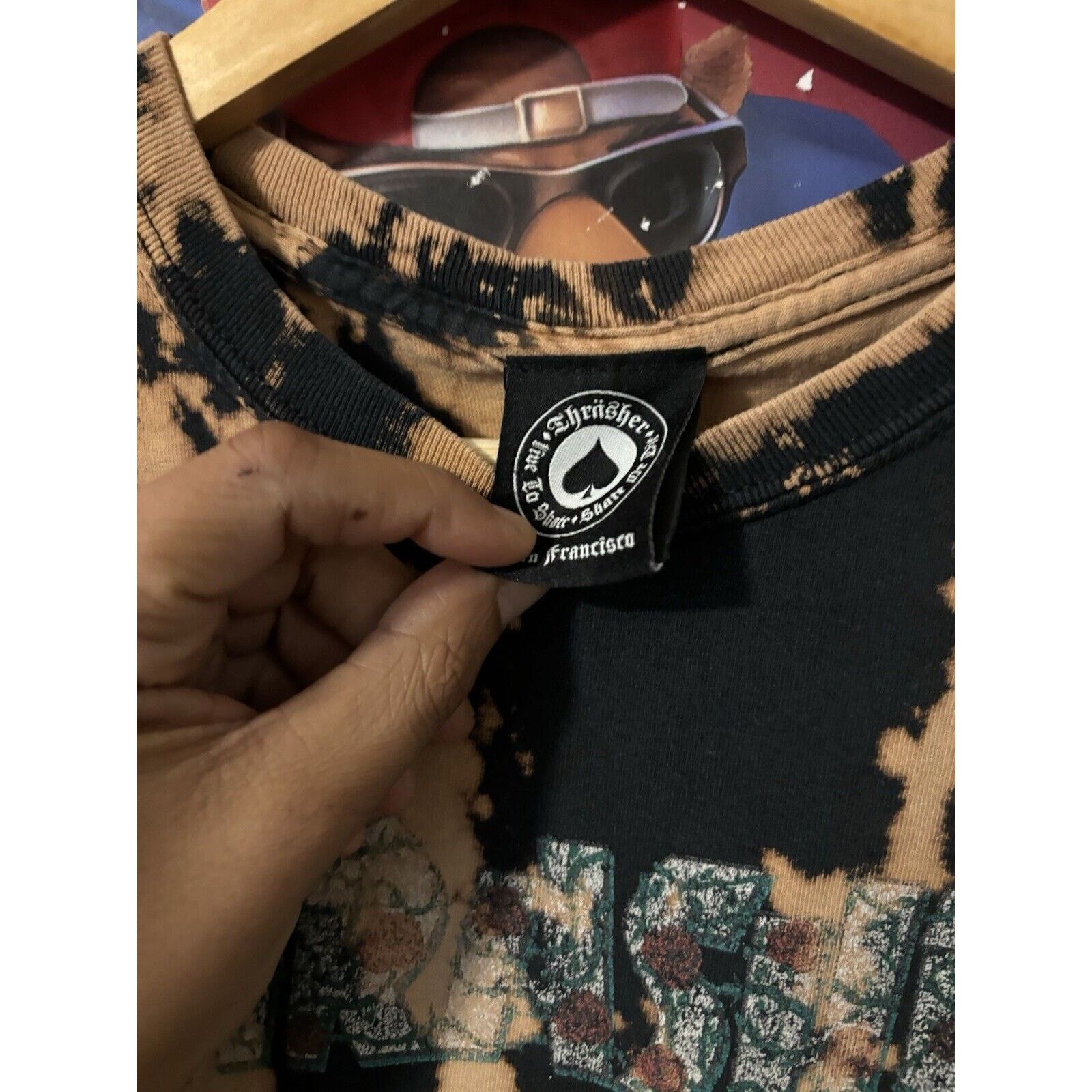 Thrasher Vintage distressed custom thrasher shirt bleached black Size US XL / EU 56 / 4 - 4 Thumbnail