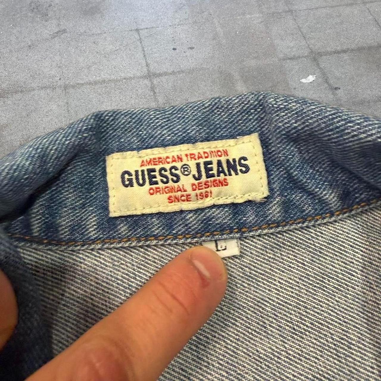 Guess 1990s Guess Jeans USA Made Boxy Short Denim Jacket size L Size US L / EU 52-54 / 3 - 3 Thumbnail