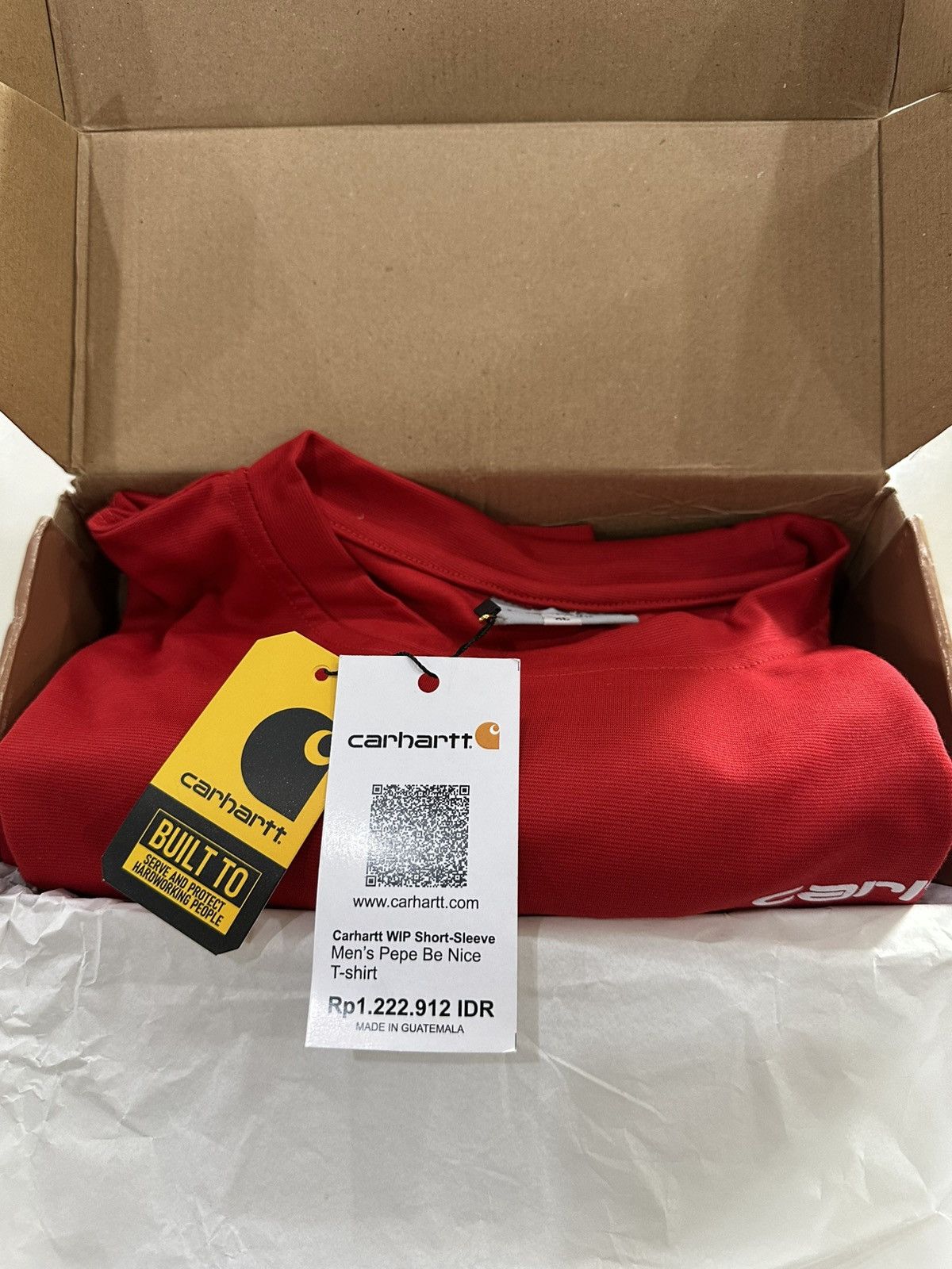 Carhartt Carhartt Workwear Graphic Big Logo Pocket Tee Red Yellow XL Size US XL / EU 56 / 4 - 9 Thumbnail