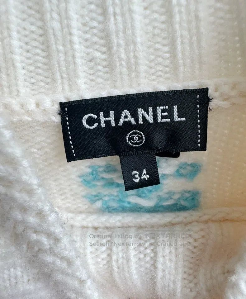 Chanel Chanel 22N Ski Series Pink Cashmere No. 5 Turtleneck Sweat Size XXS / US 00 / IT 34 - 6 Thumbnail