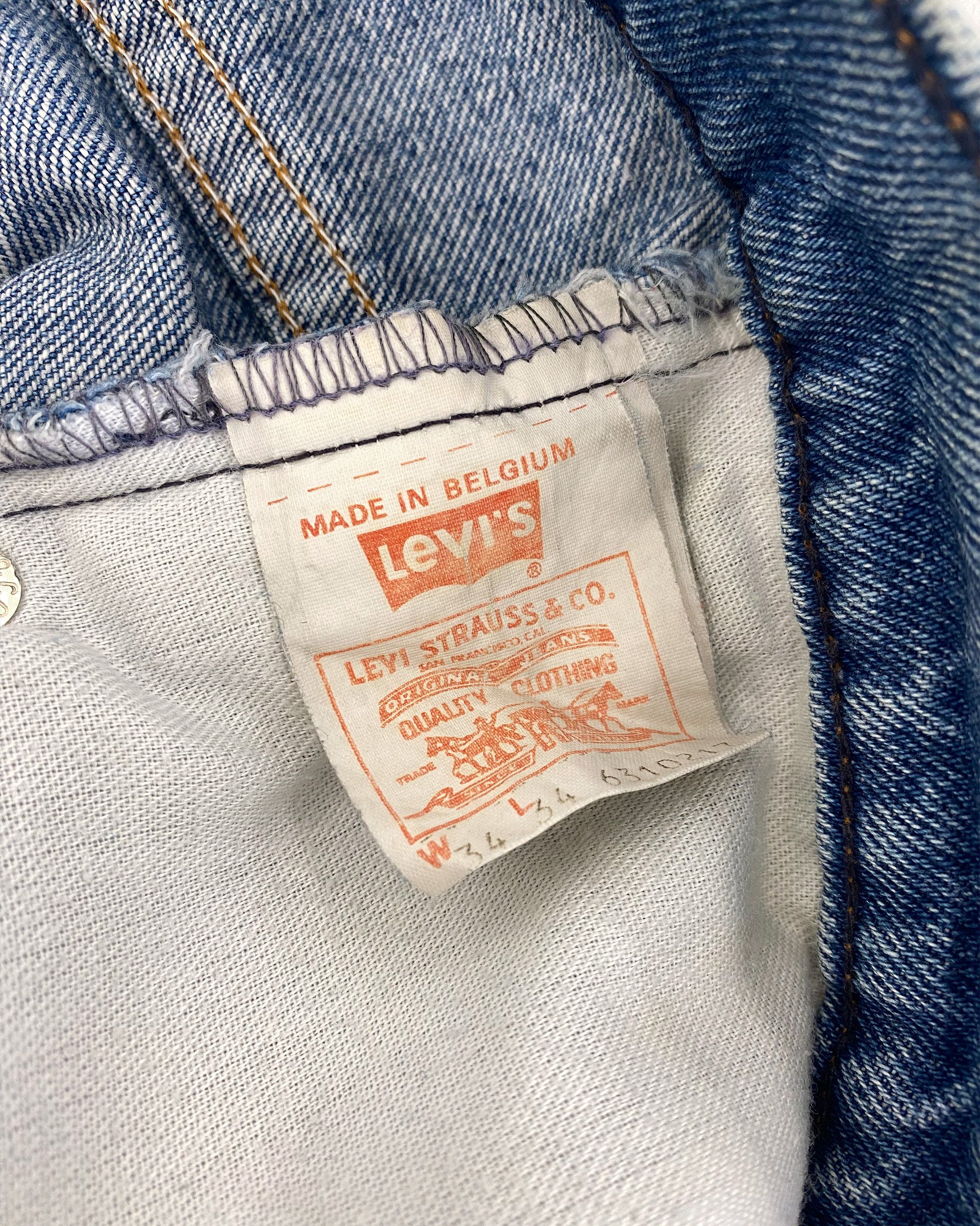 Levi's 1980s Orange Tab Belgium Denim Size US 30 / EU 46 - 7 Thumbnail