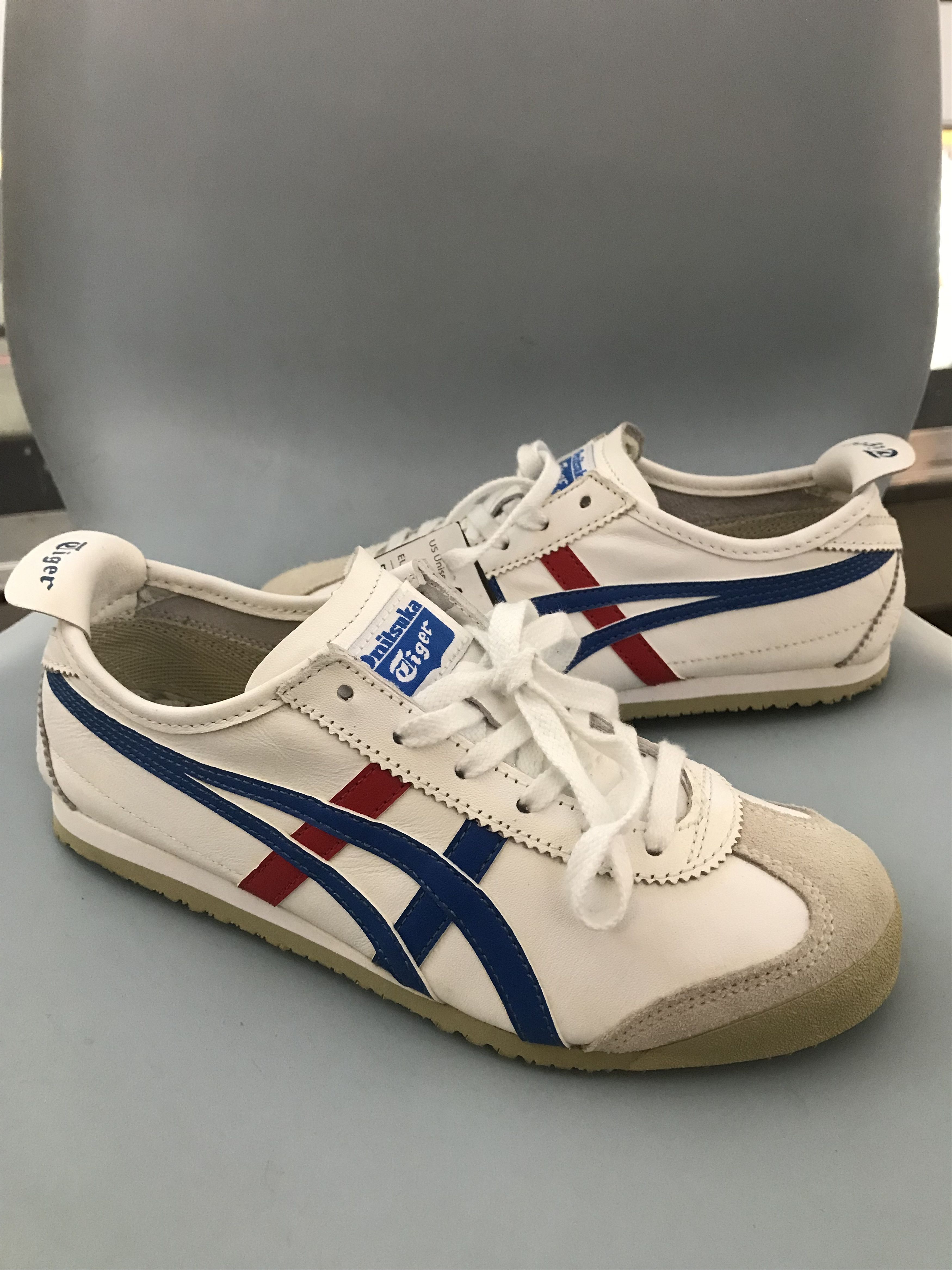 Onitsuka Tiger Onitsuka Tiger MEXICO 66 White Blue French Stripe Size US 5 / EU 37 - 1 Thumbnail