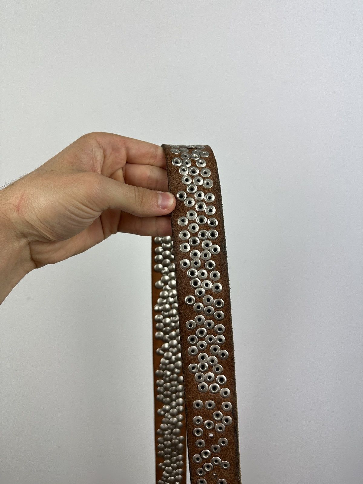 Vintage Vintage Y2K Leather Belt Size ONE SIZE - 12 Thumbnail