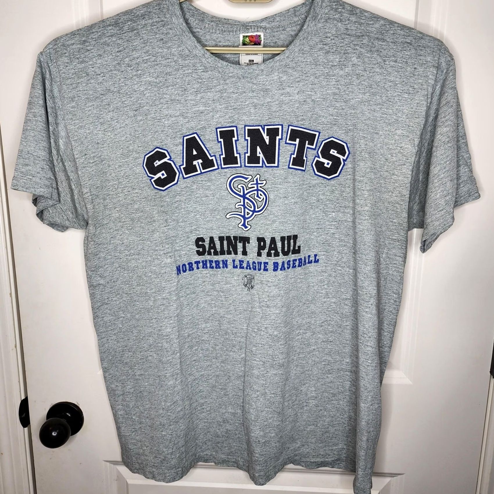 Fruit Of The Loom Vintage Fruit of the Loom Shirt Mens 2XL Gray Saint Paul Saints Baseball Graphic Tee Size US XXL / EU 58 / 5 - 2 Thumbnail